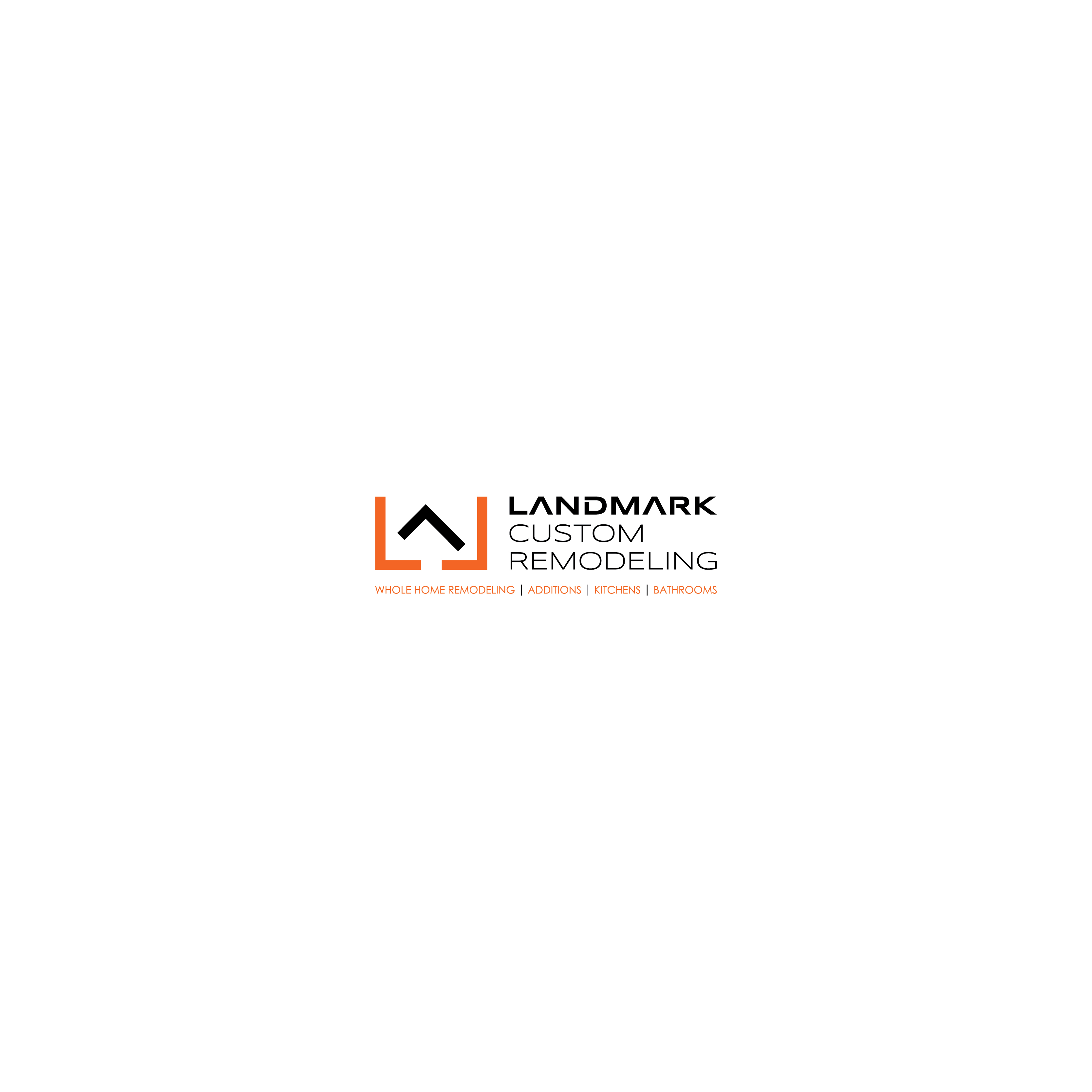 Diseño de Logo por WhiteBricks para Landmark Custom Remodeling | Diseño #28398744