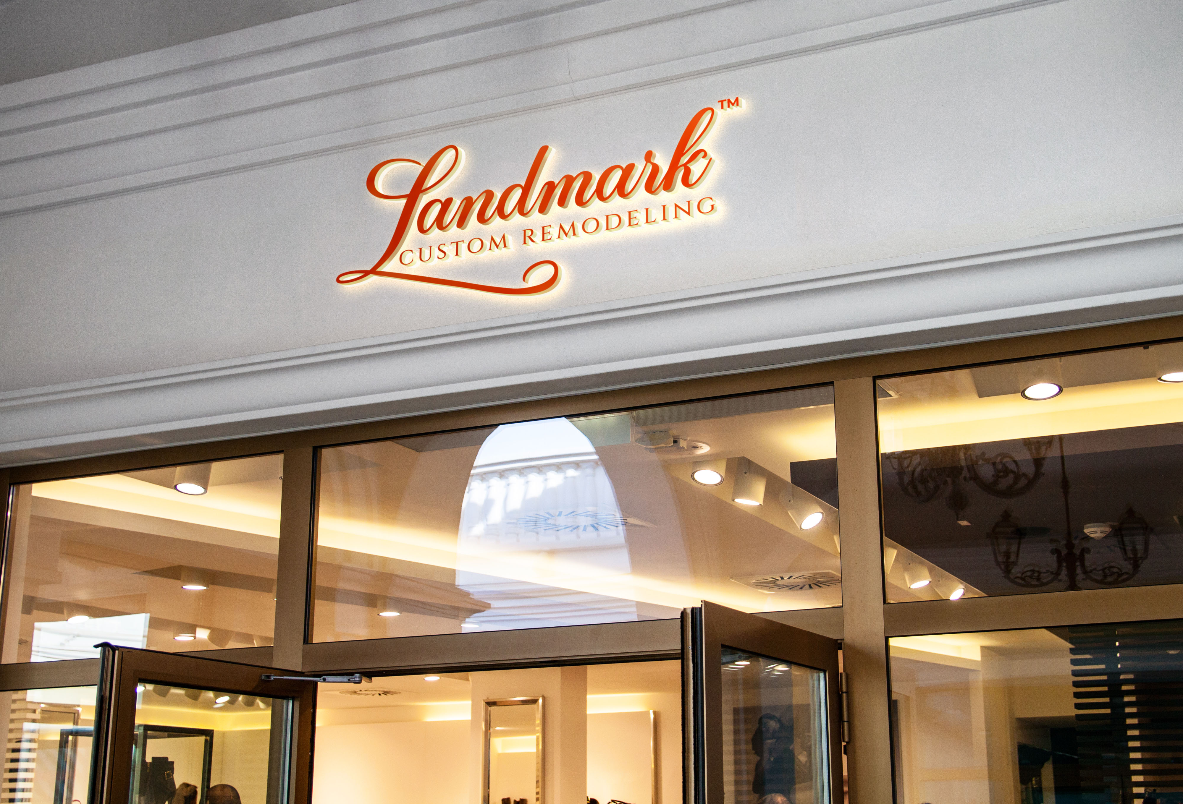 Diseño de Logo por ILLUSTRATOR PRO para Landmark Custom Remodeling | Diseño #28404233
