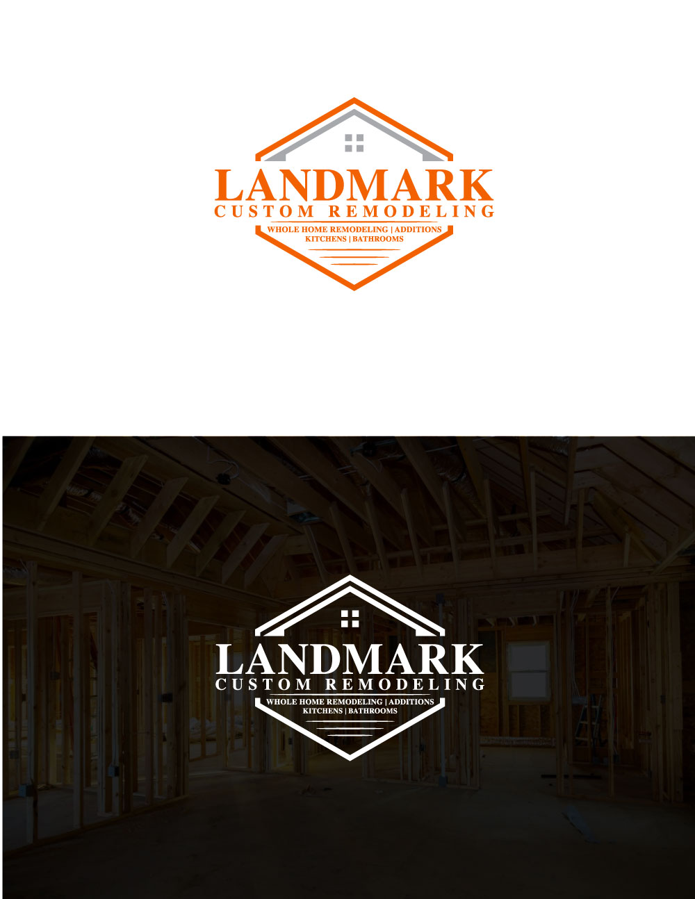 Logo Design by Mi Design1 for Landmark Custom Remodeling | Design #28406791