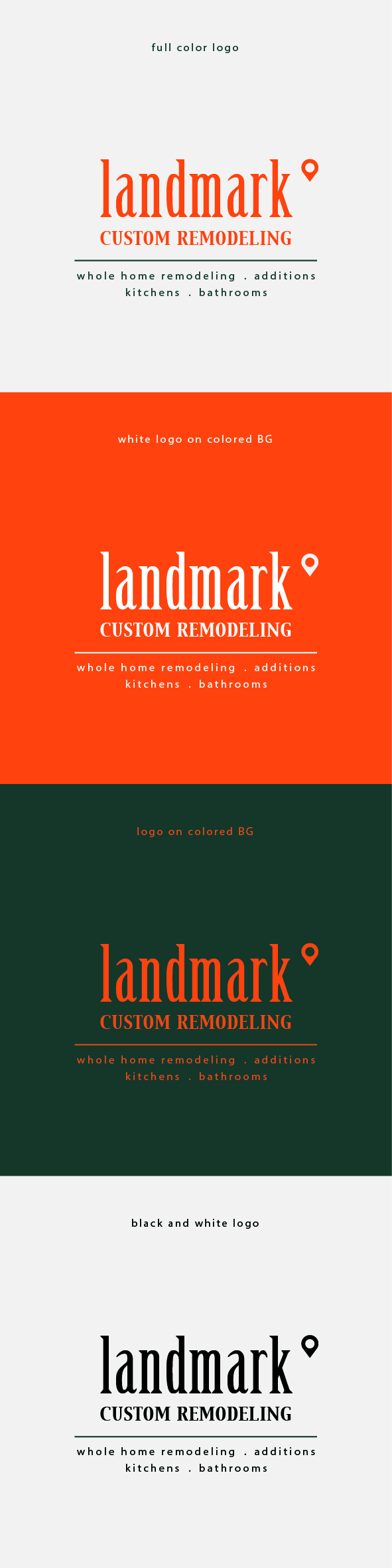 Logo Design by Lammy for Landmark Custom Remodeling | Design #28398281