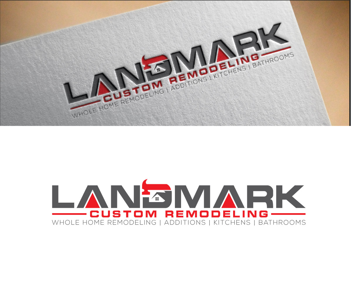 Logo Design by MANIK 42 for Landmark Custom Remodeling | Design #28392567