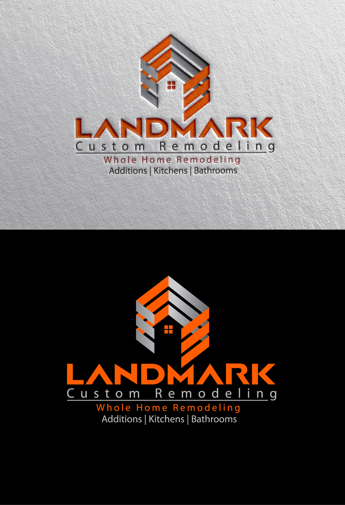 Logo Design by LogoPoko for Landmark Custom Remodeling | Design #28391346