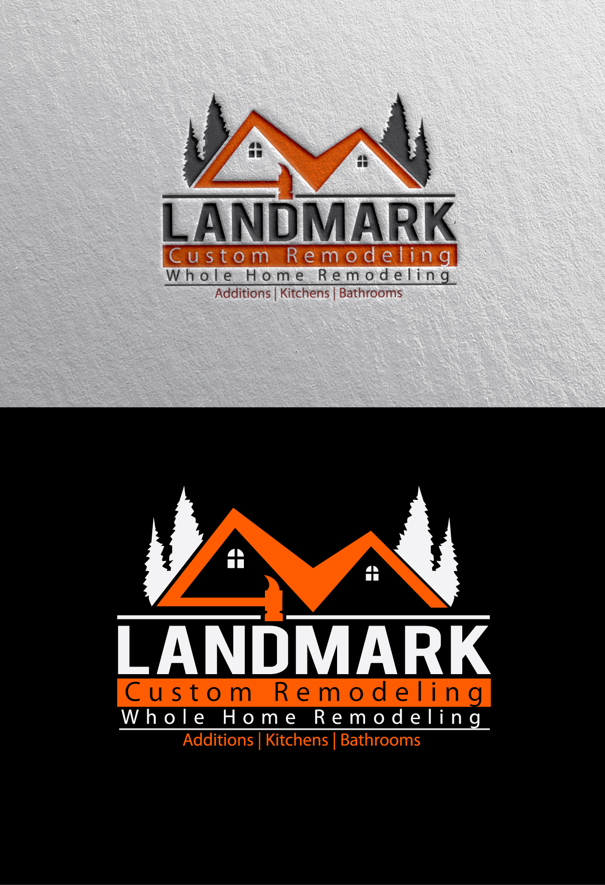 Logo Design by LogoPoko for Landmark Custom Remodeling | Design #28391419