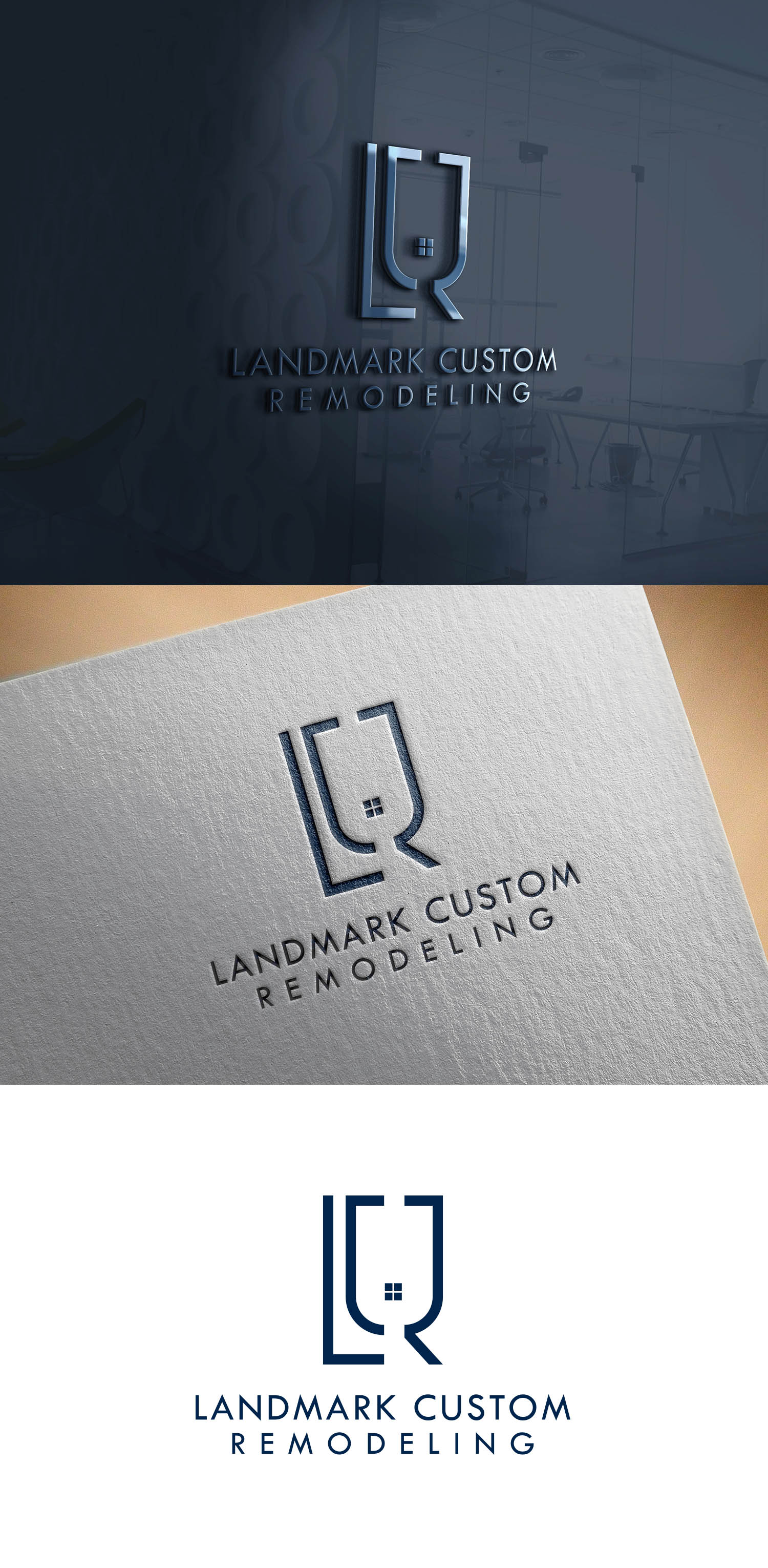 Logo Design by sariaka for Landmark Custom Remodeling | Design #28392247