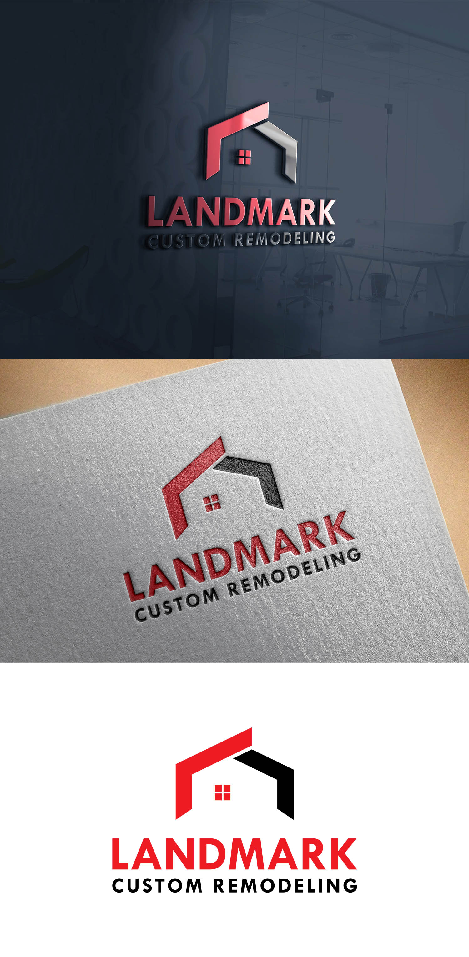 Logo Design by sariaka for Landmark Custom Remodeling | Design #28403464