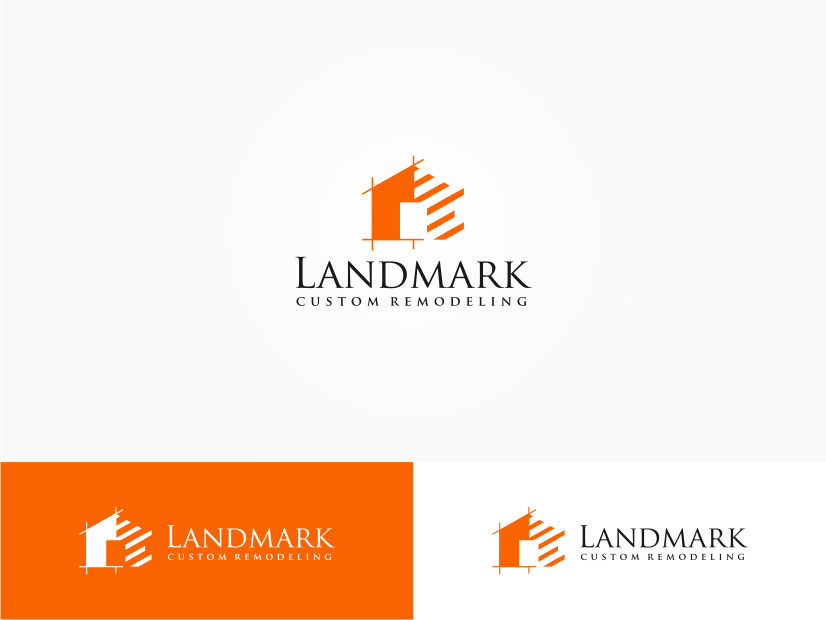 Logo Design by Atvento Graphics for Landmark Custom Remodeling | Design #28391383