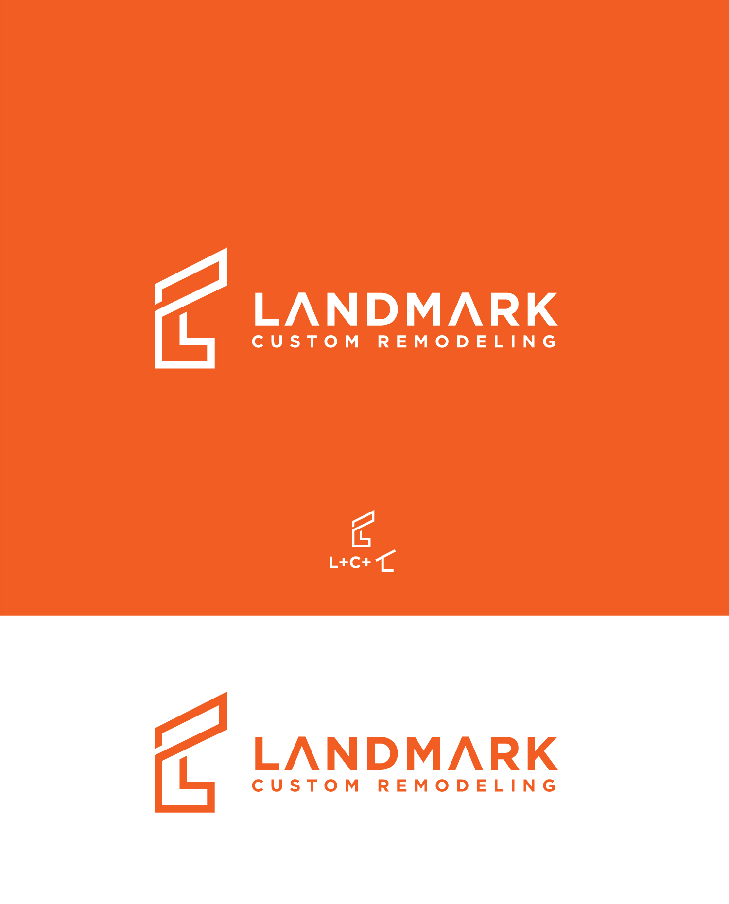 Logo-Design von Pixelon Studio für Landmark Custom Remodeling | Design #28393893
