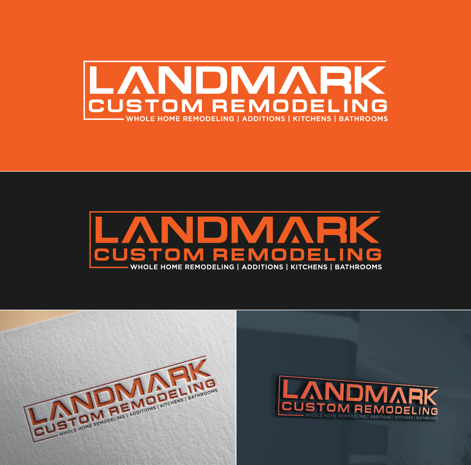 Logo-Design von Atec für Landmark Custom Remodeling | Design #28393524