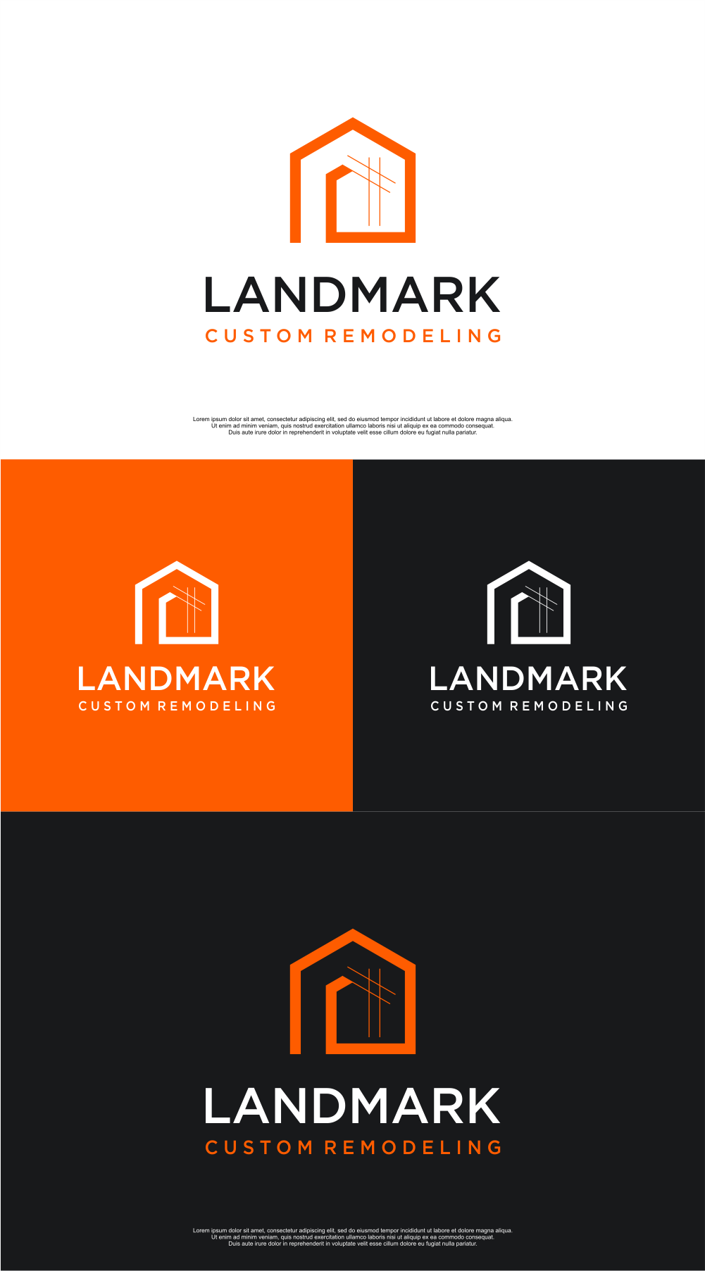 Logo-Design von MASH Std für Landmark Custom Remodeling | Design #28392446