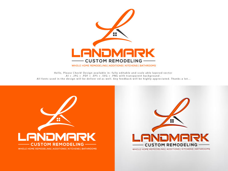 Logo Design by Pro_DesignMaster for Landmark Custom Remodeling | Design #28392590