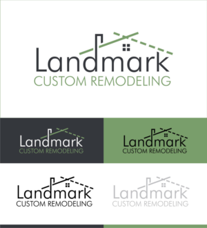 Logo Design by M Habib for Landmark Custom Remodeling | Design: #28403689
