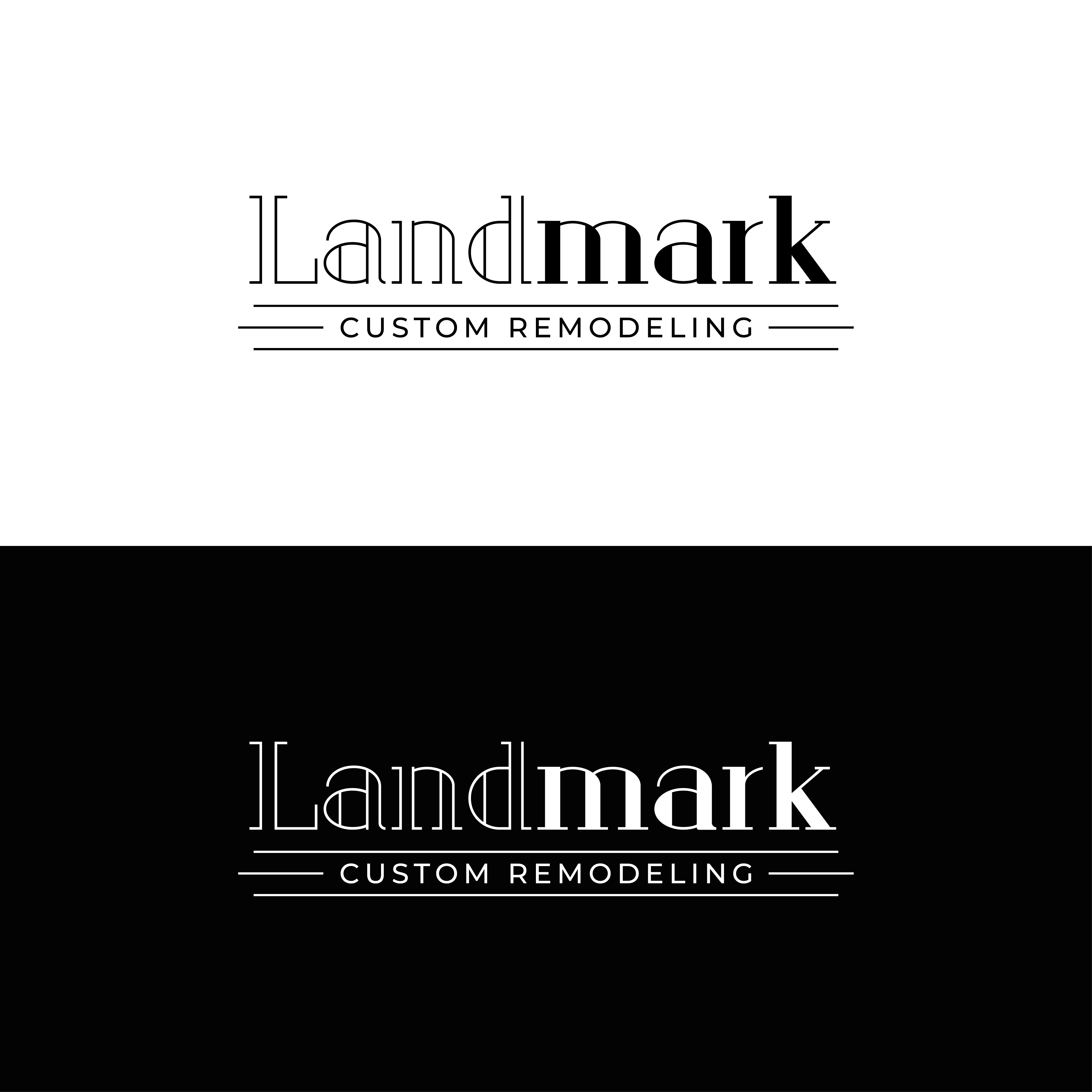 Logo Design by designprotox for Landmark Custom Remodeling | Design #28406234
