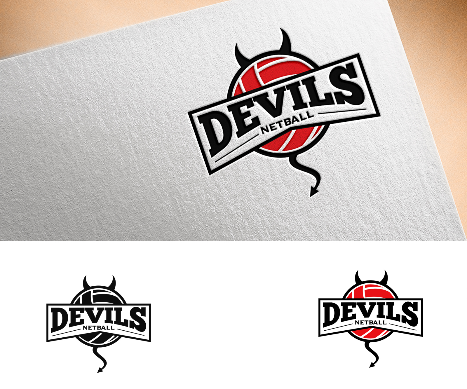 Logo-Design von Vishak vasu für Devils Netball Club | Design #28876004