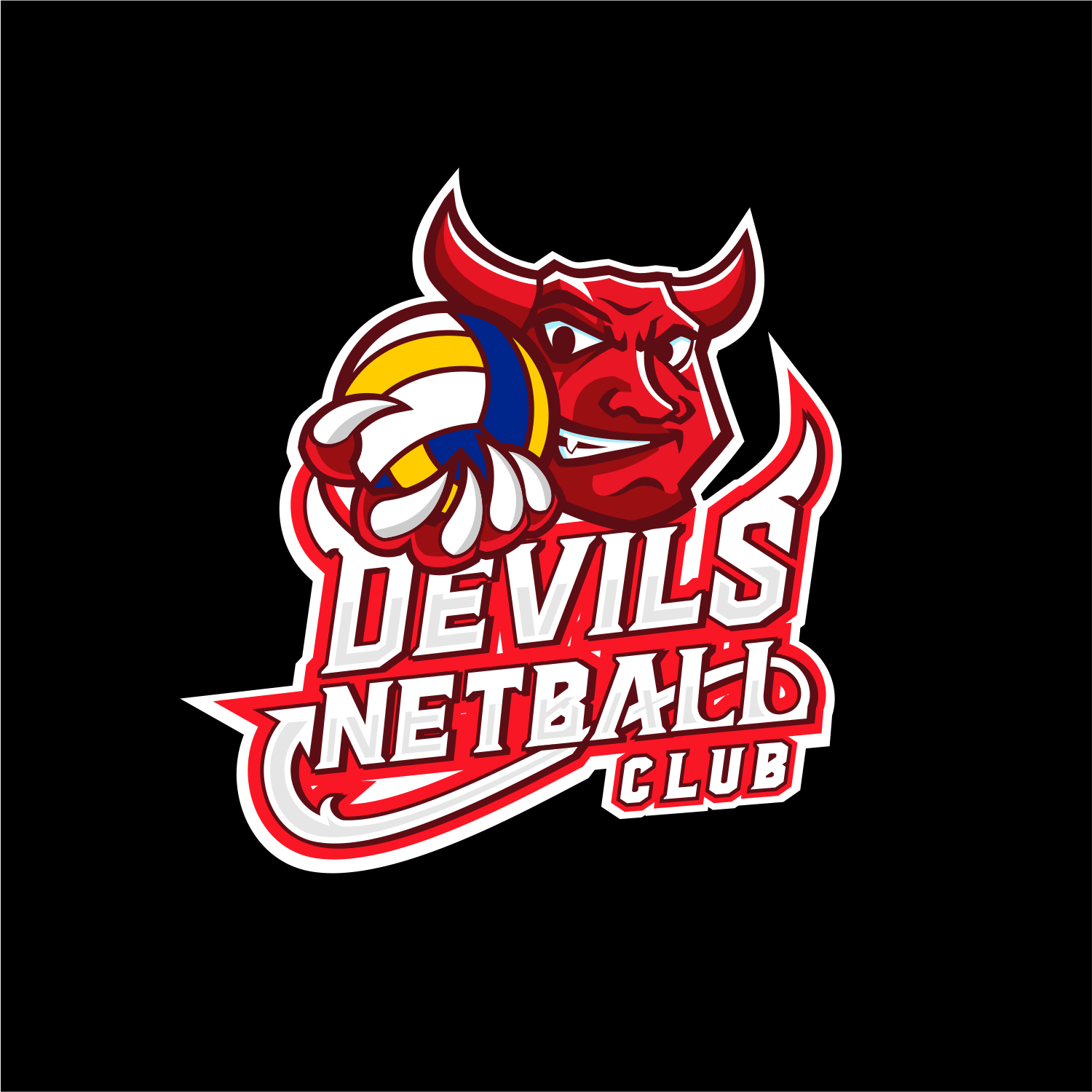 Diseño de Logo por ThiagoB para Devils Netball Club | Diseño #28396451