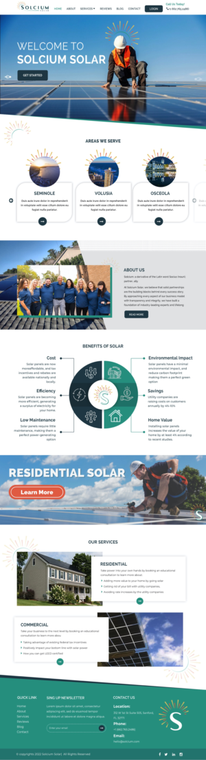****Amazing Solar Energy Company | Needs A Dynamic Website In Wordpress **** | Web Design by pb