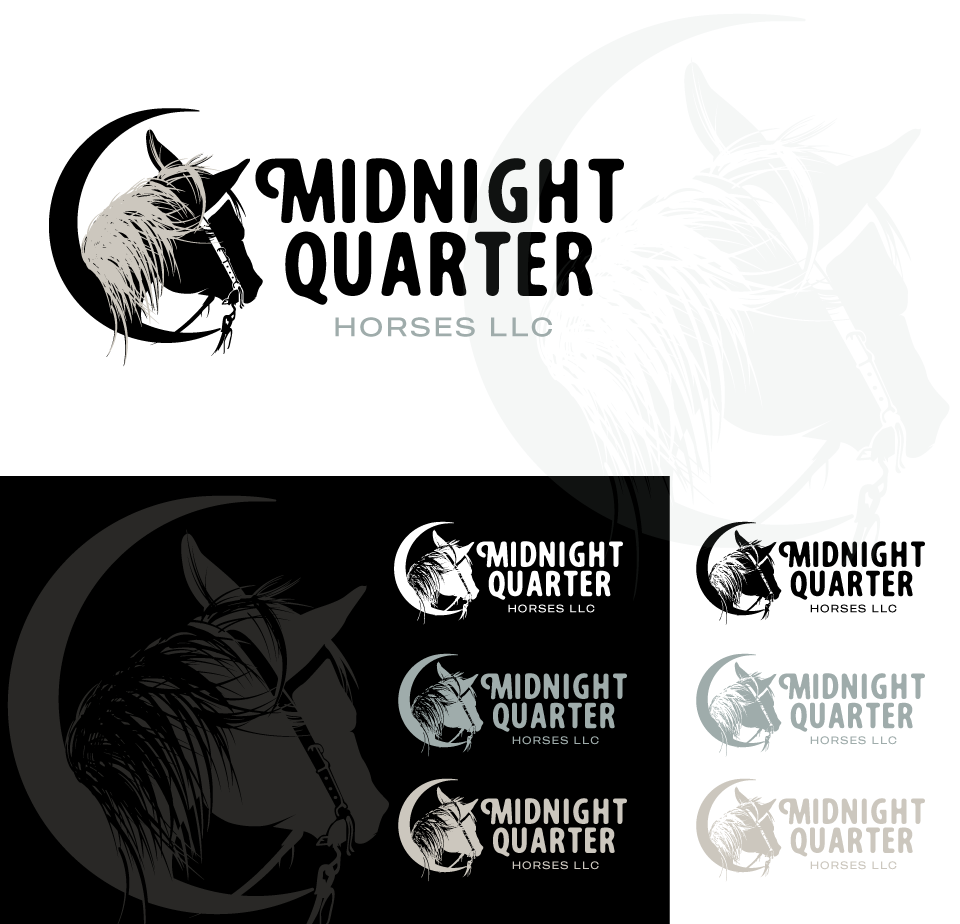 Logo Design by Enz67 for Midnight QuarterHorses LLC | Design #28423495