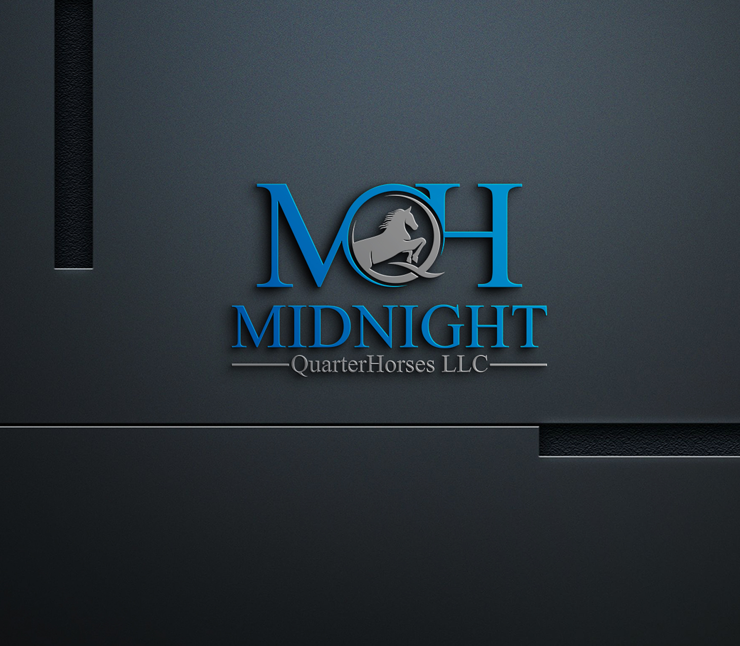 Logo Design by Tamim_iqbal for Midnight QuarterHorses LLC | Design #28426322