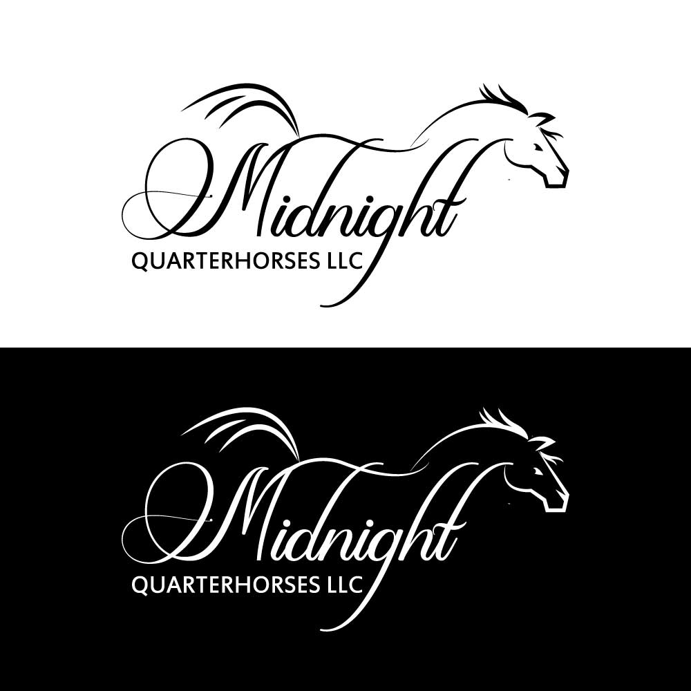 Logo Design by we with for Midnight QuarterHorses LLC | Design #28443076