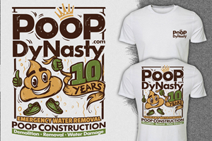 EmergencyWaterRemoval.com 10 year | T-shirt Design by Falih A
