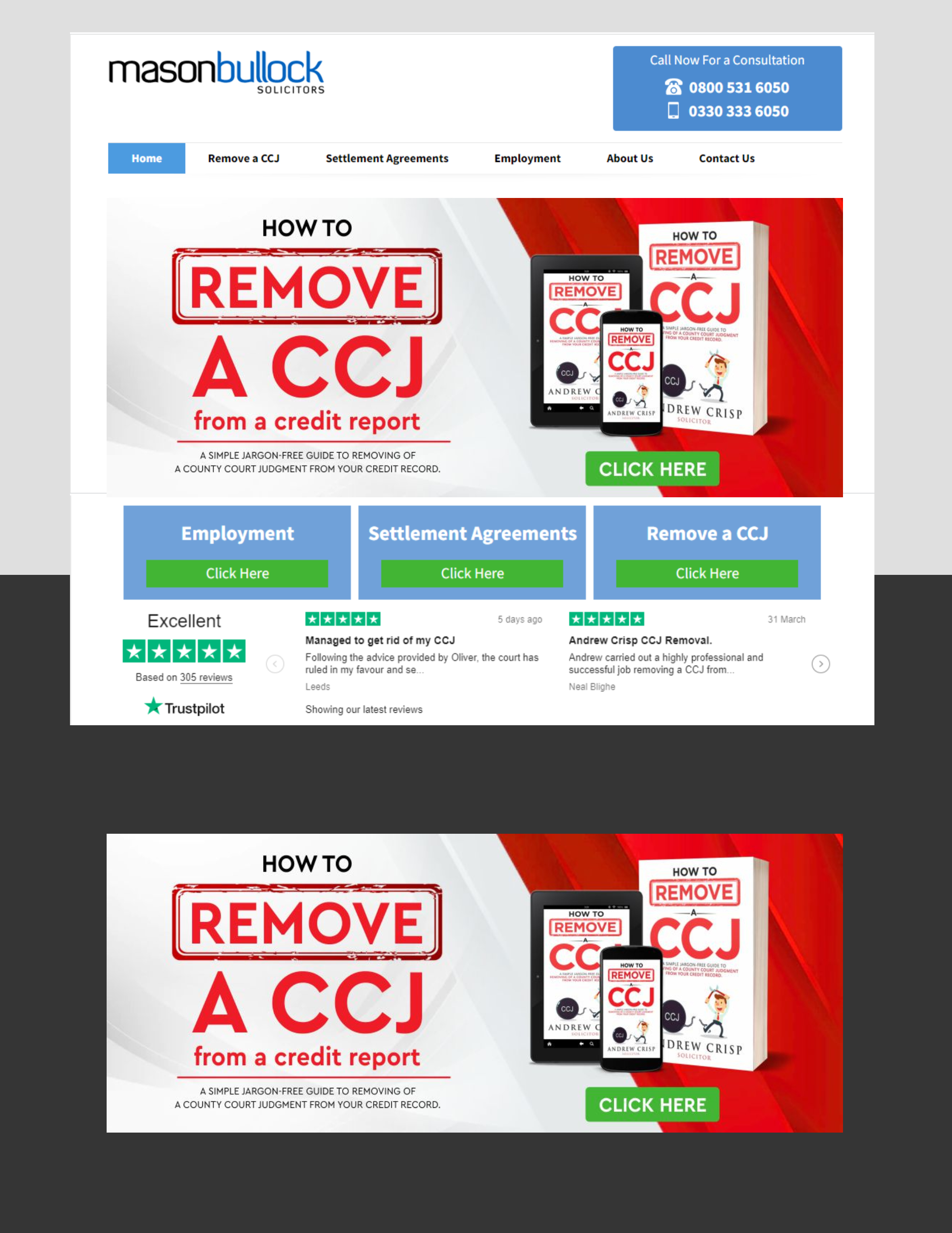 Design de Bannière  par ecorokerz pour Mason Bullock Solicitors | Design #28422093
