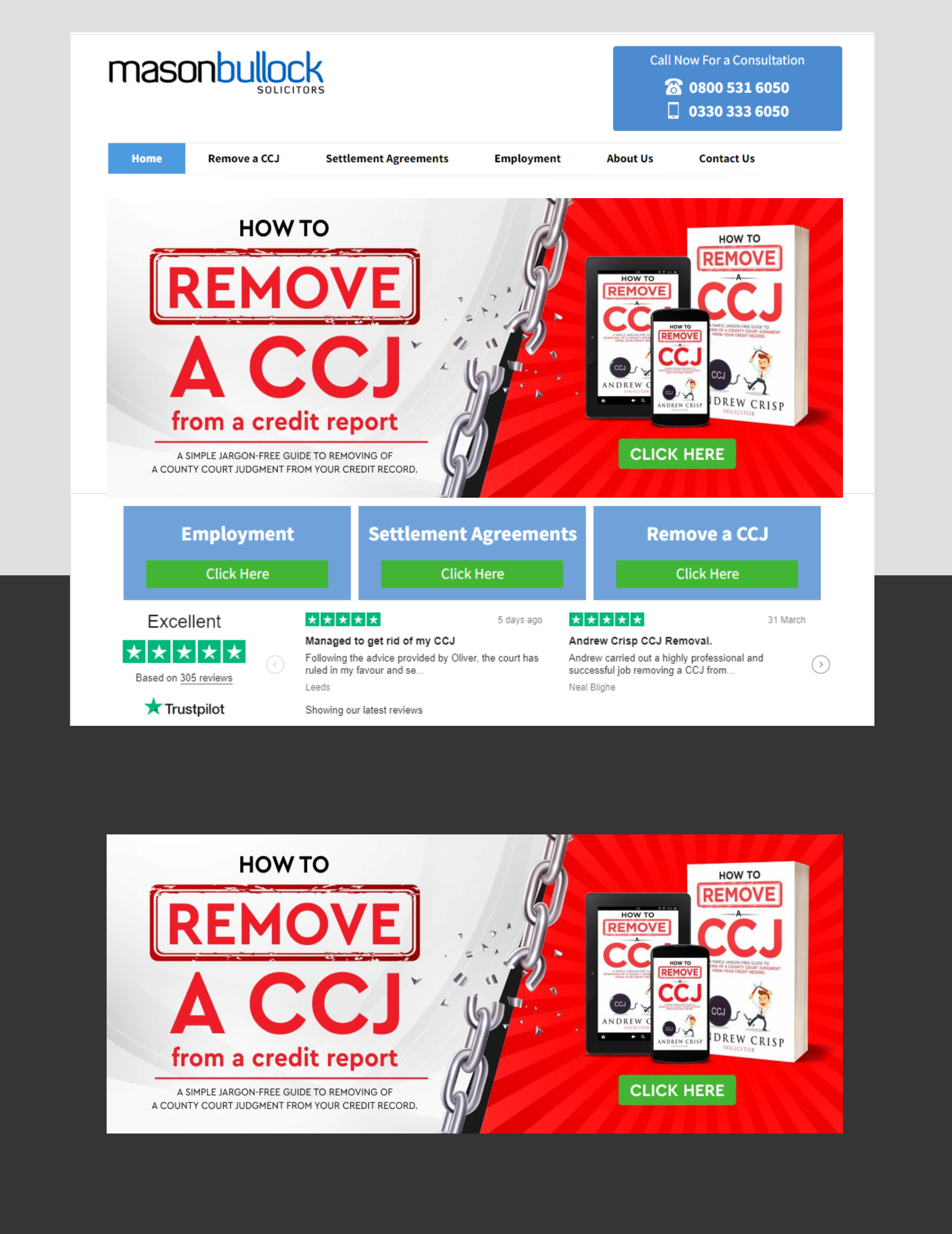 Design de Bannière  par ecorokerz pour Mason Bullock Solicitors | Design #28422094