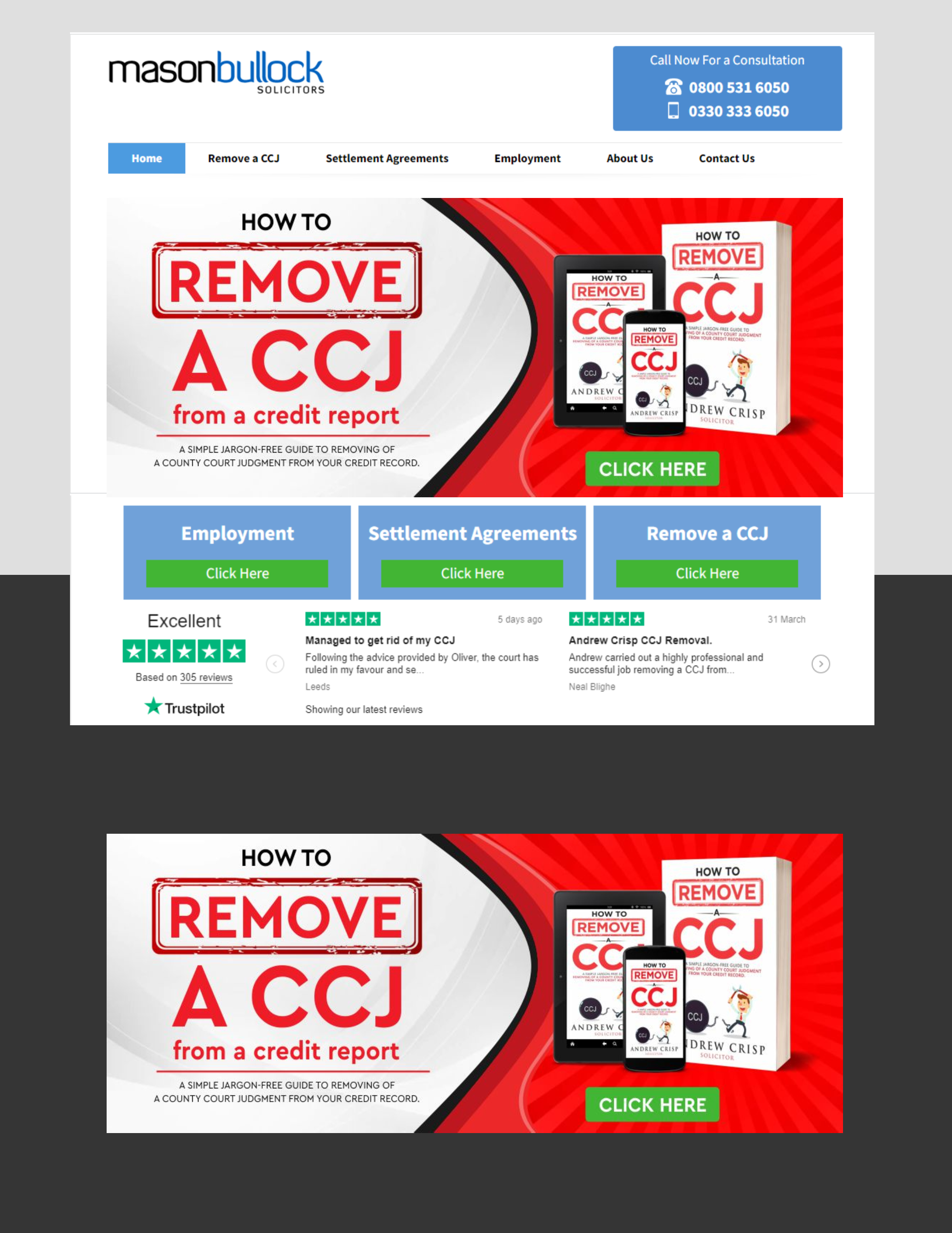 Design de Bannière  par ecorokerz pour Mason Bullock Solicitors | Design #28422095