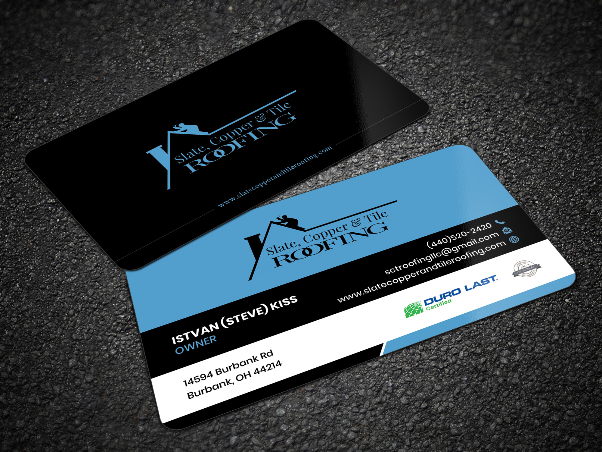 Diseño de Tarjeta de Presentación por Sandaruwan para Slate, Copper and Tile Roofing LLC | Diseño #28419449