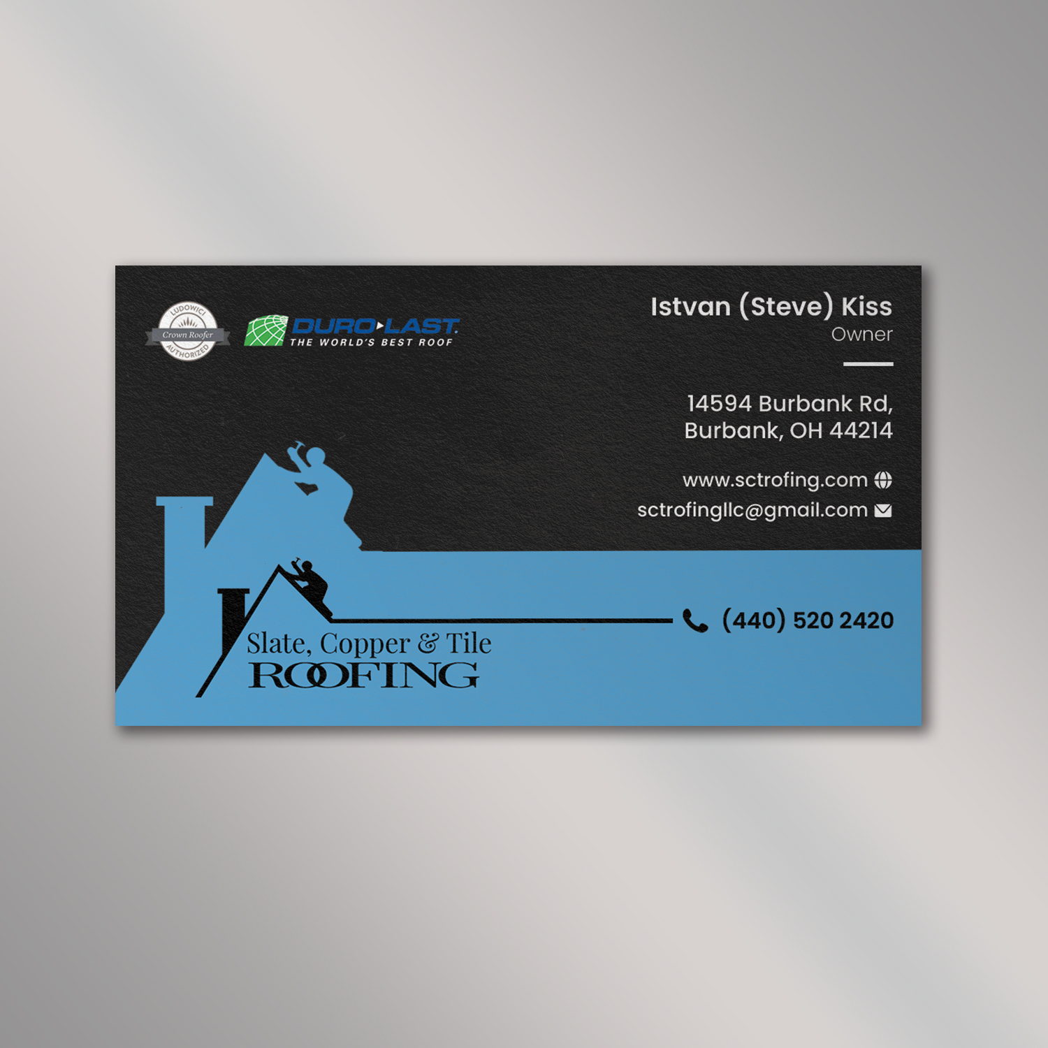 Design de Carte de Visite par Vishwa Basnayake pour Slate, Copper and Tile Roofing LLC | Design #28418891