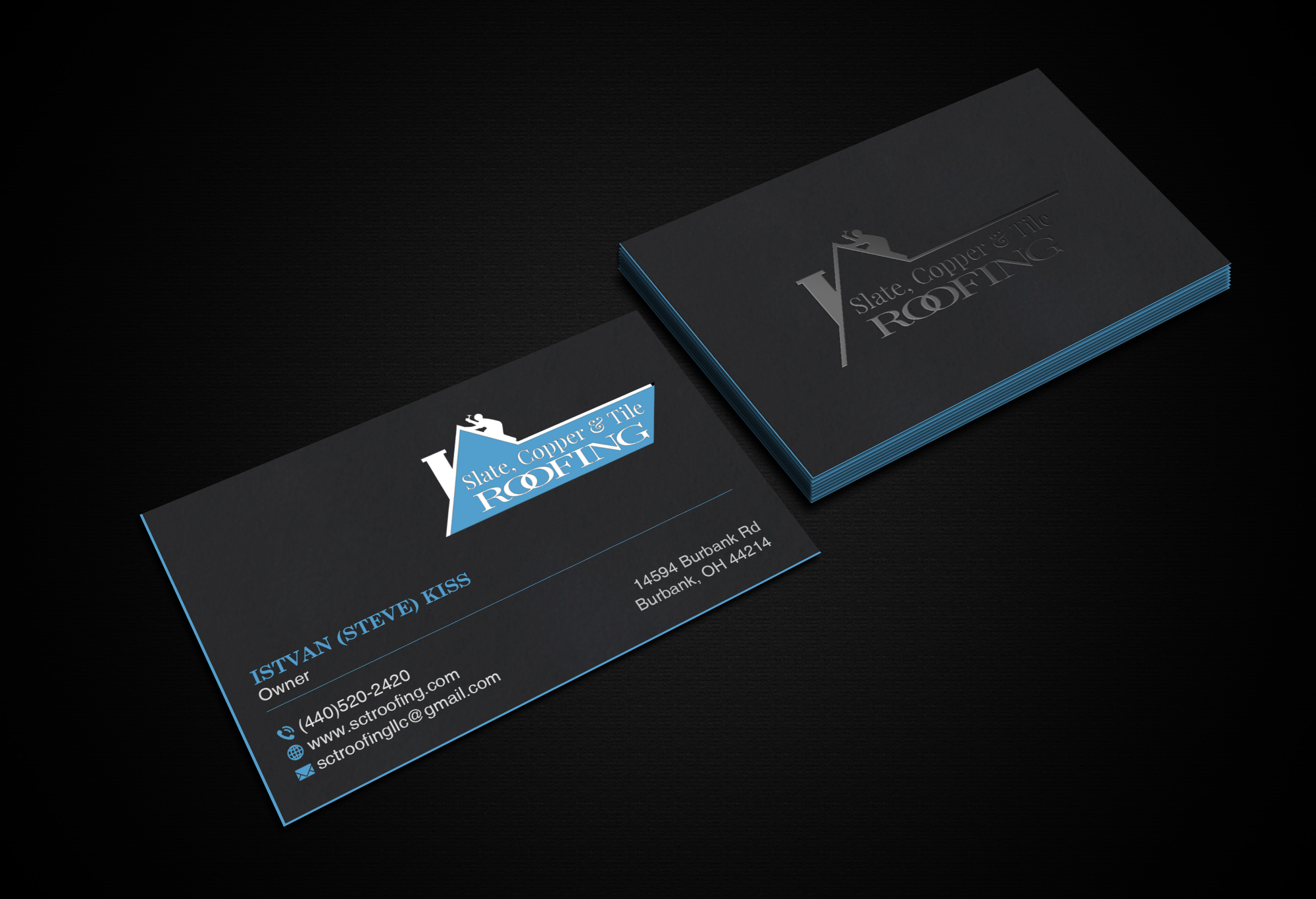 Design de Carte de Visite par Creations Box 2015 pour Slate, Copper and Tile Roofing LLC | Design #28418074