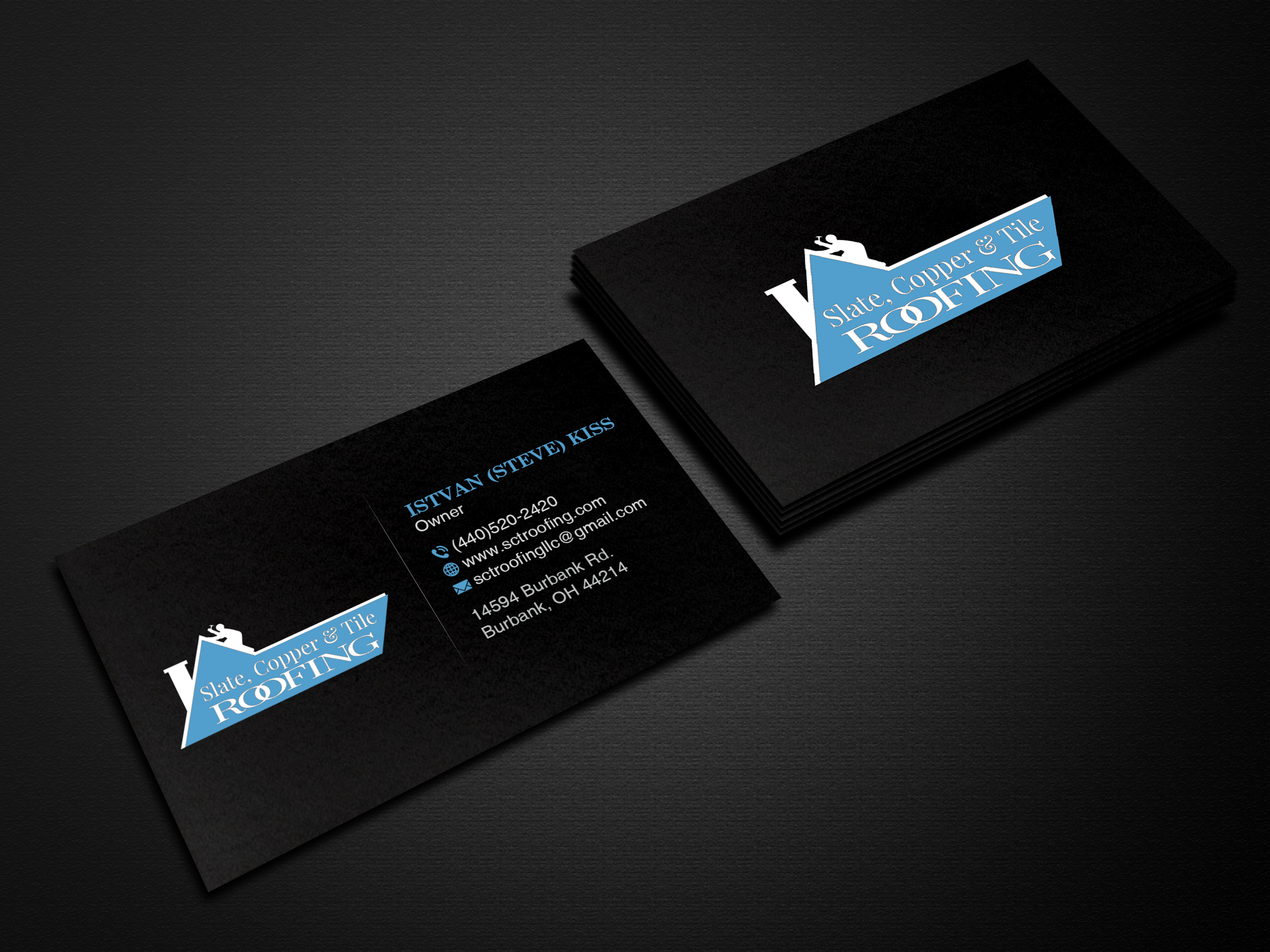 Diseño de Tarjeta de Presentación por Creations Box 2015 para Slate, Copper and Tile Roofing LLC | Diseño #28418075