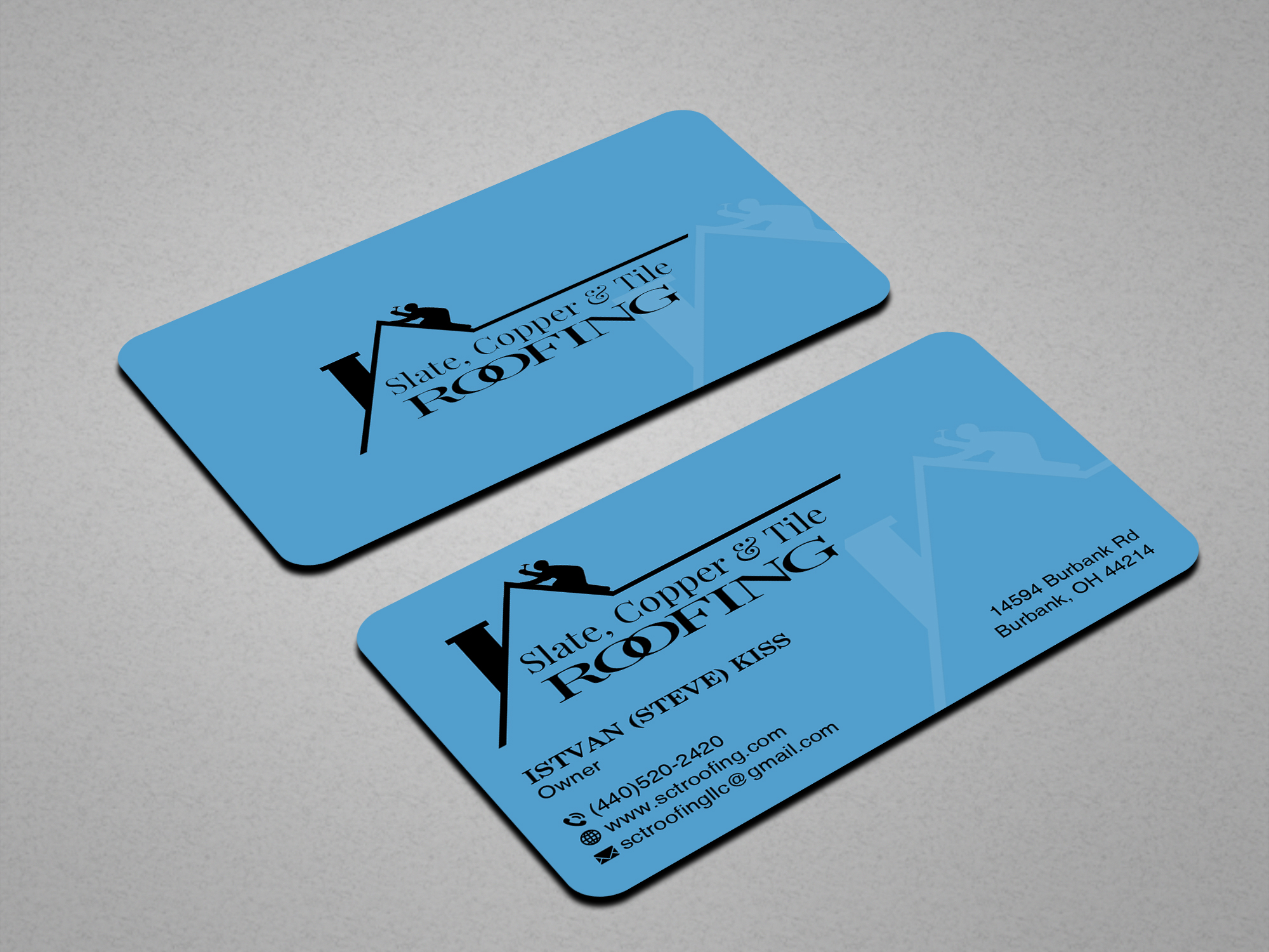 Design de Carte de Visite par Creations Box 2015 pour Slate, Copper and Tile Roofing LLC | Design #28418118