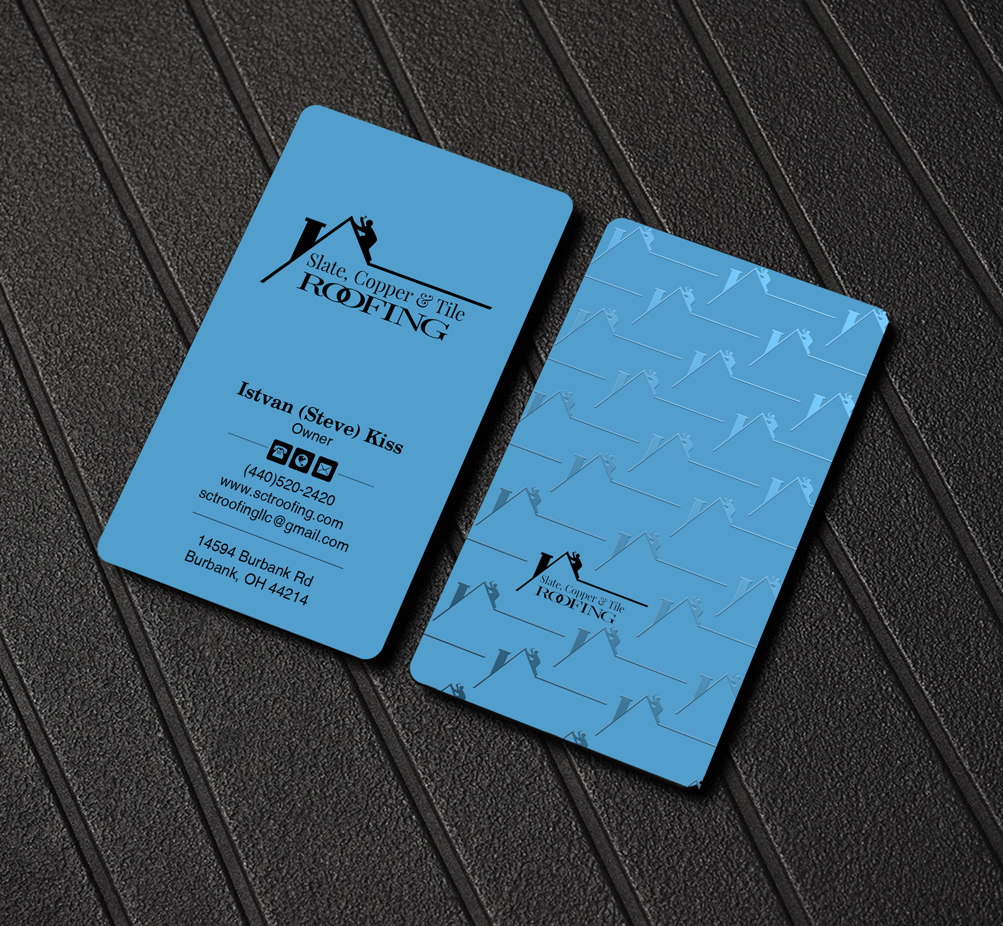 Diseño de Tarjeta de Presentación por Creations Box 2015 para Slate, Copper and Tile Roofing LLC | Diseño #28418127