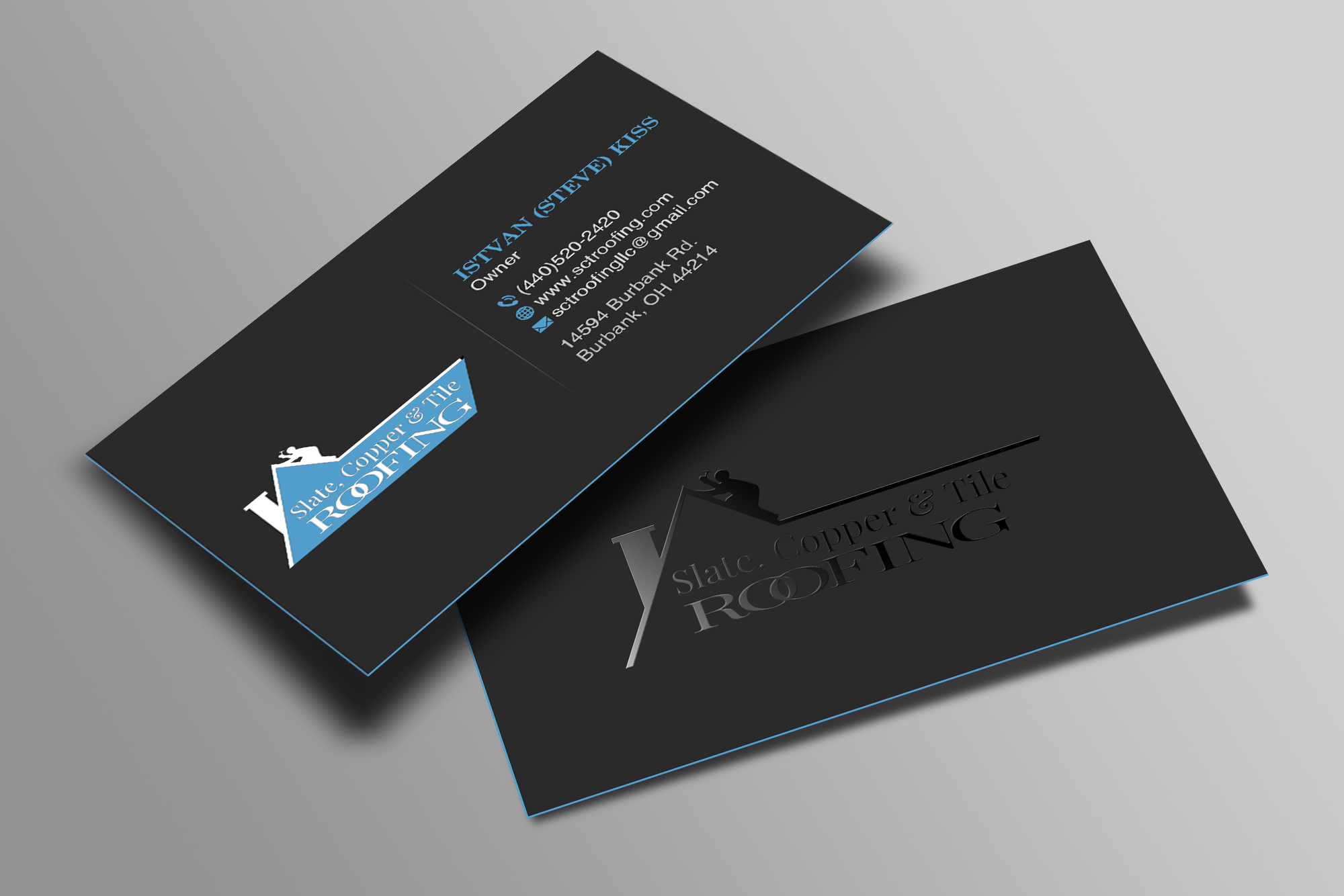 Design de Carte de Visite par Creations Box 2015 pour Slate, Copper and Tile Roofing LLC | Design #28418133