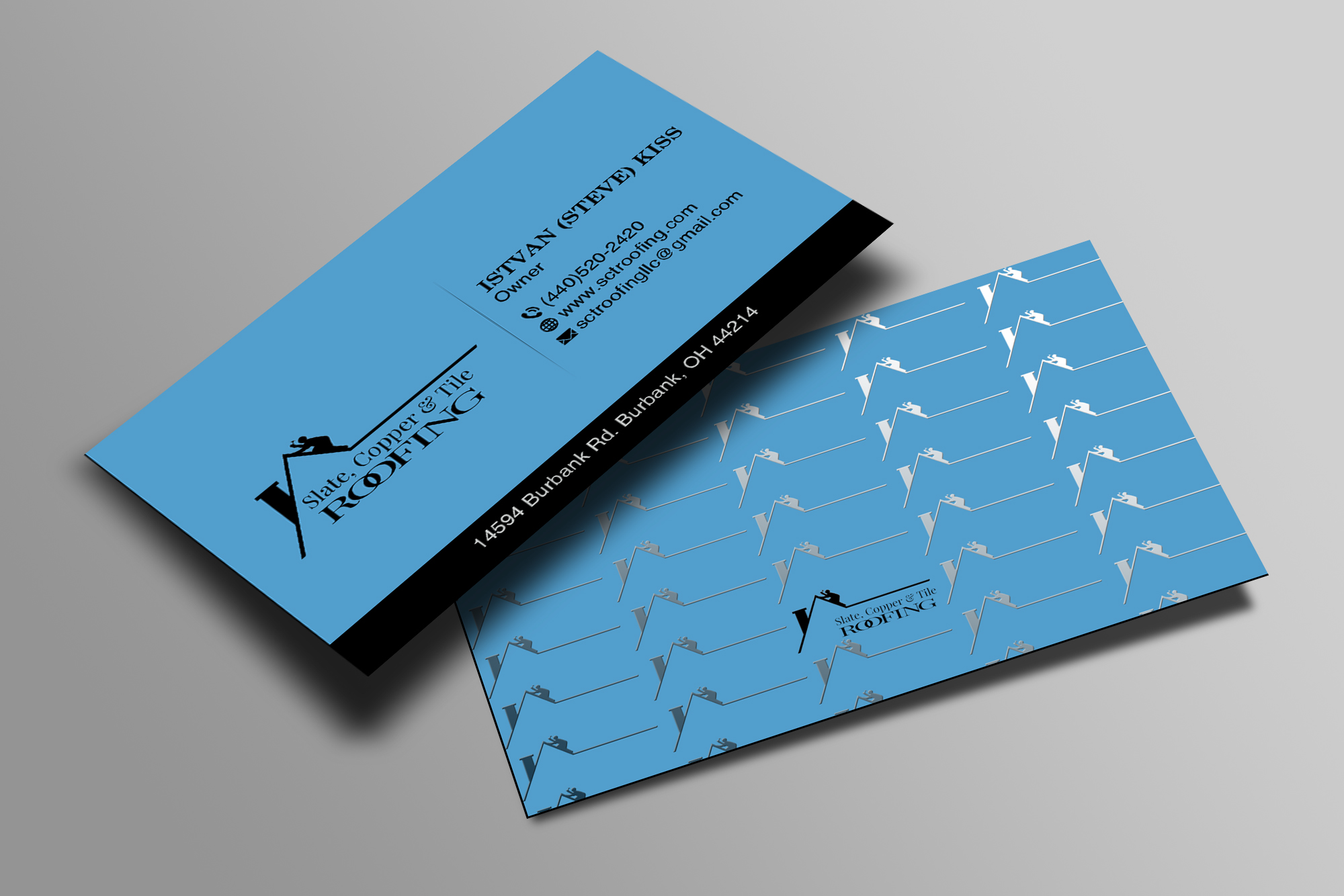 Visitenkarten-Design von Creations Box 2015 für Slate, Copper and Tile Roofing LLC | Design #28418140