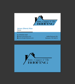 Diseño de Tarjeta de Presentación por Creations Box 2015 para Slate, Copper and Tile Roofing LLC | Diseño: #28418145