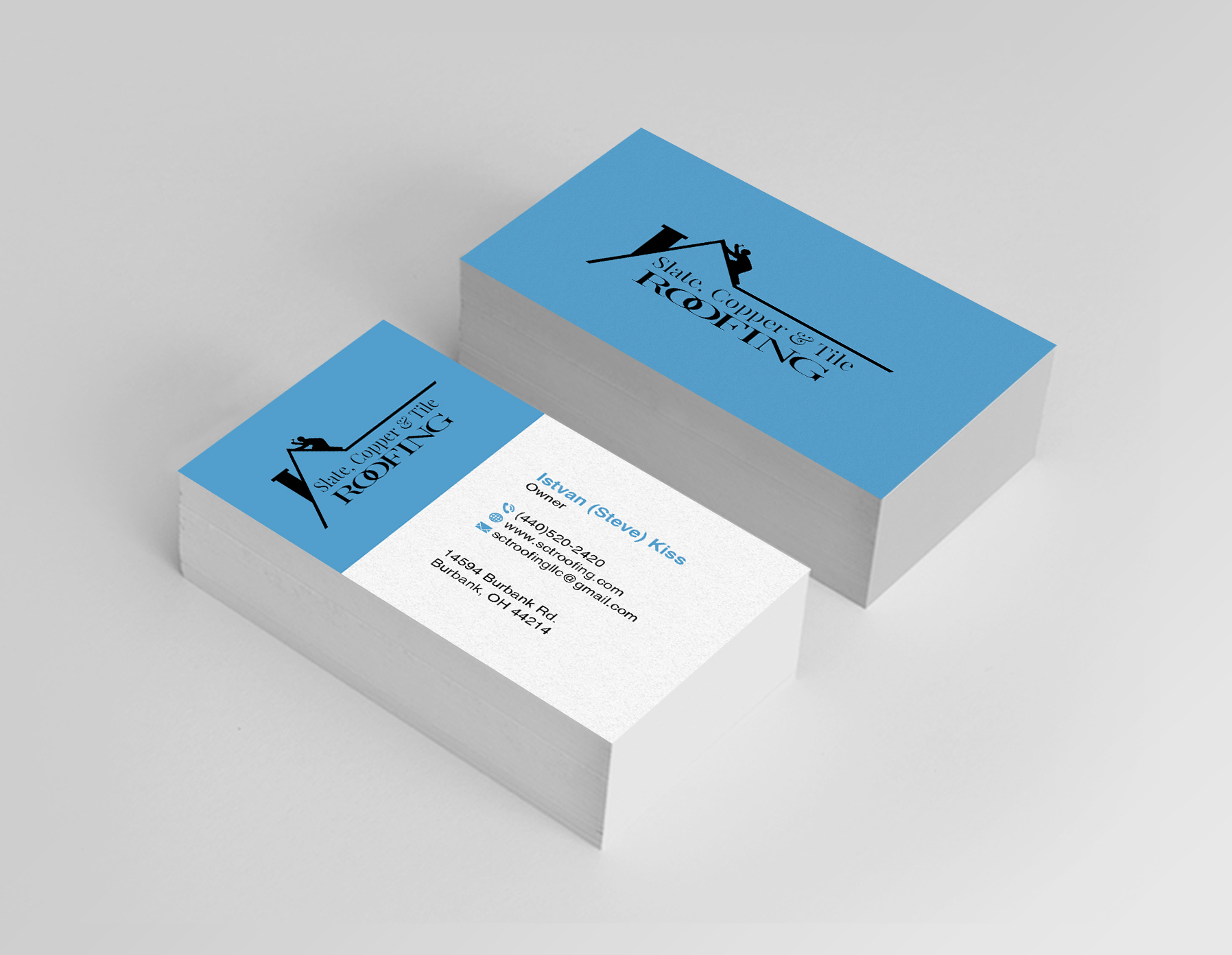 Diseño de Tarjeta de Presentación por Creations Box 2015 para Slate, Copper and Tile Roofing LLC | Diseño #28418151