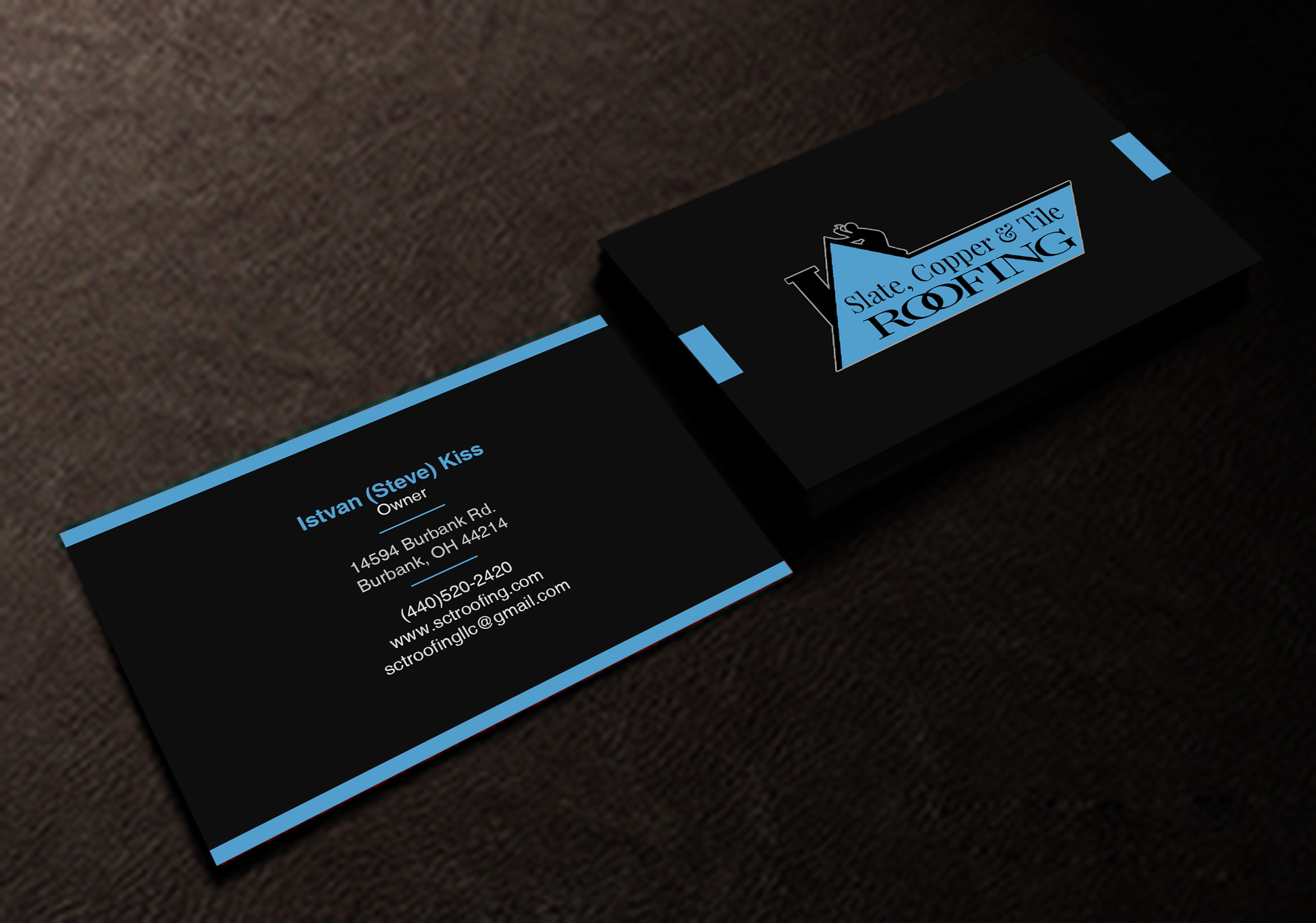 Visitenkarten-Design von Creations Box 2015 für Slate, Copper and Tile Roofing LLC | Design #28418152