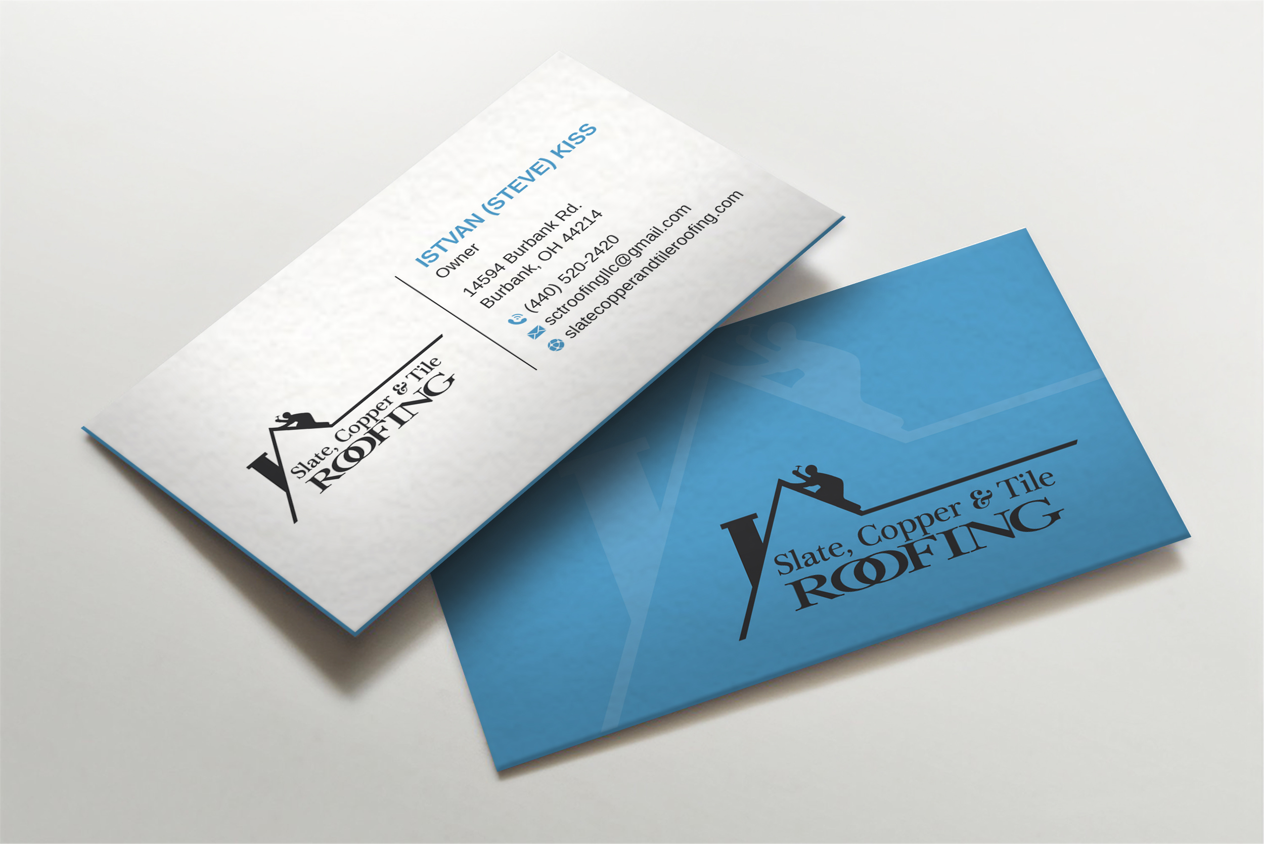 Visitenkarten-Design von LAXMI DESIGNHUB für Slate, Copper and Tile Roofing LLC | Design #28416732