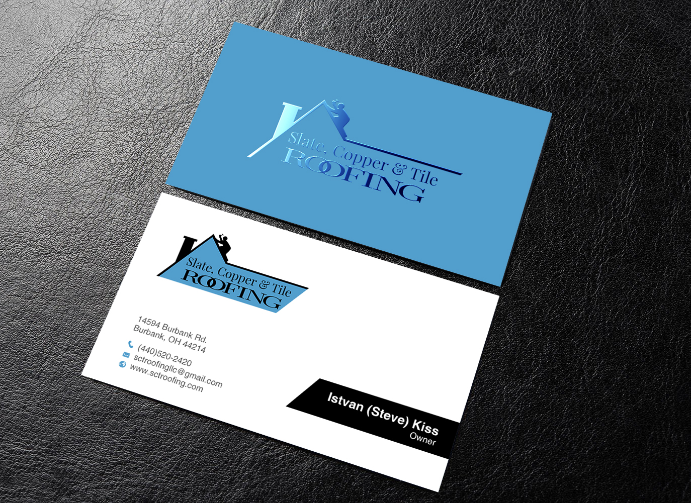 Design de Carte de Visite par chandrayaan.creative pour Slate, Copper and Tile Roofing LLC | Design #28416848