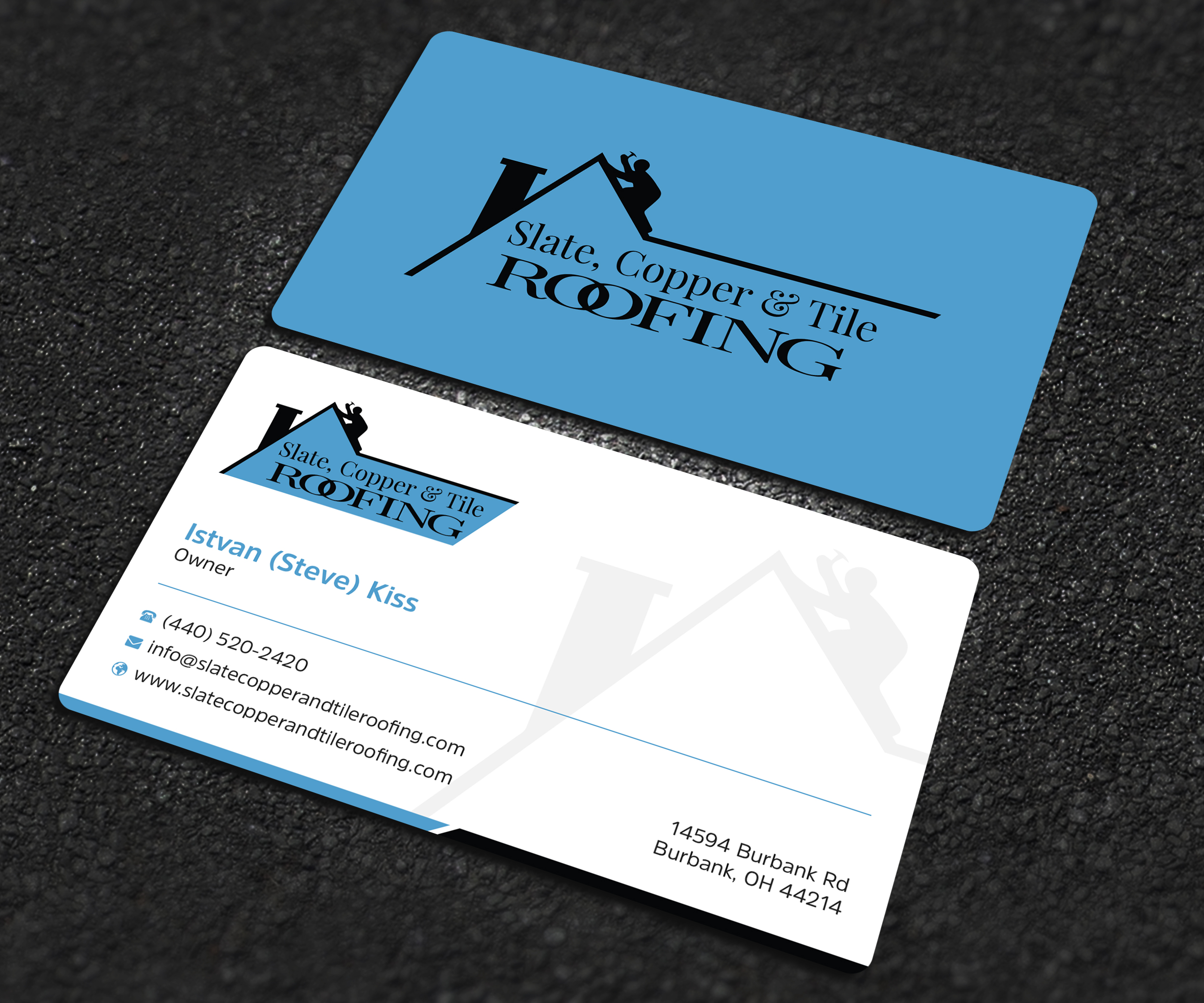 Design de Carte de Visite par Uttom 2 pour Slate, Copper and Tile Roofing LLC | Design #28416034