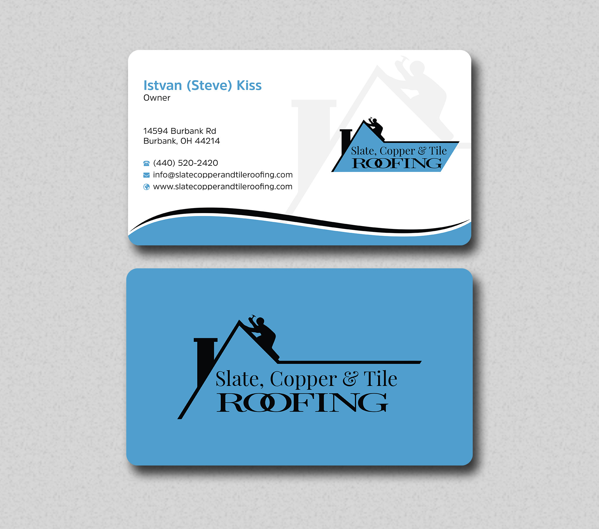 Visitenkarten-Design von Uttom 2 für Slate, Copper and Tile Roofing LLC | Design #28416164