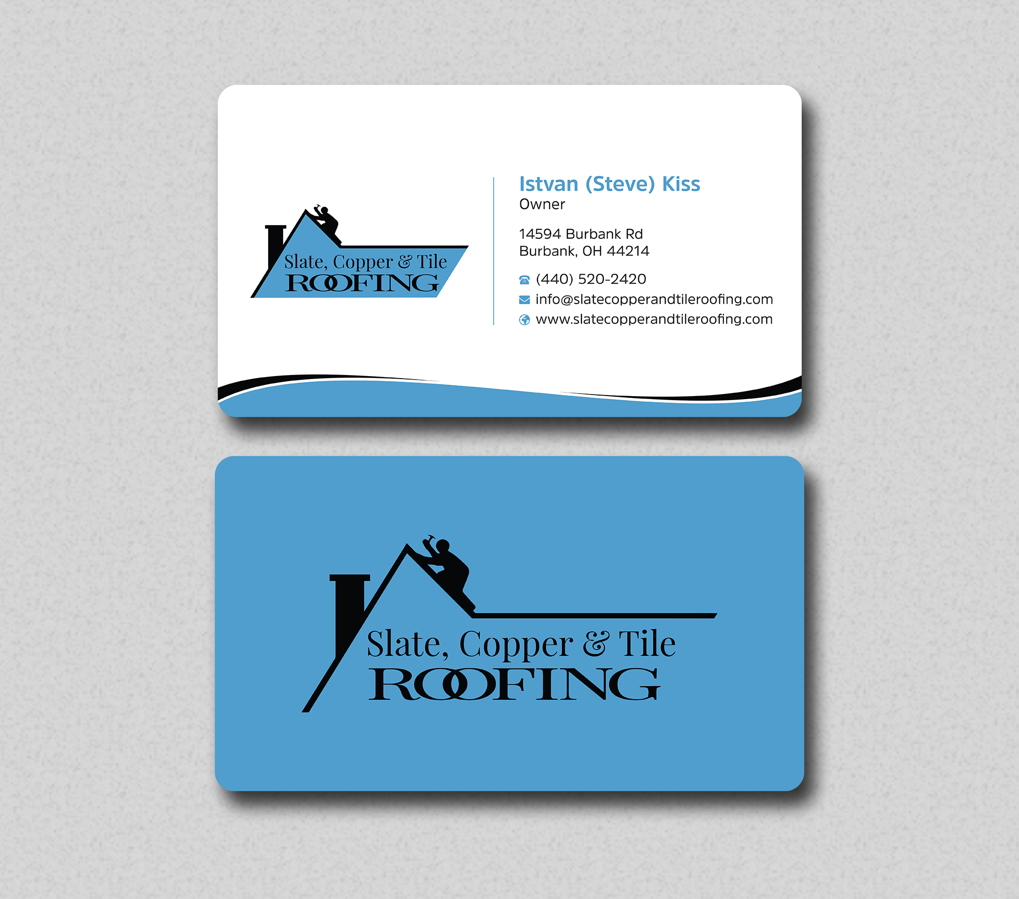 Visitenkarten-Design von Uttom 2 für Slate, Copper and Tile Roofing LLC | Design #28416165
