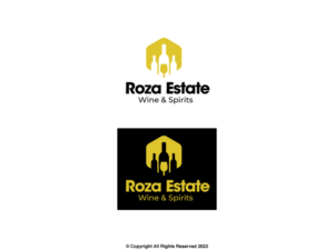 Logo Design by Ash  for Roza Estates Wine & Spirits | Design #28433720