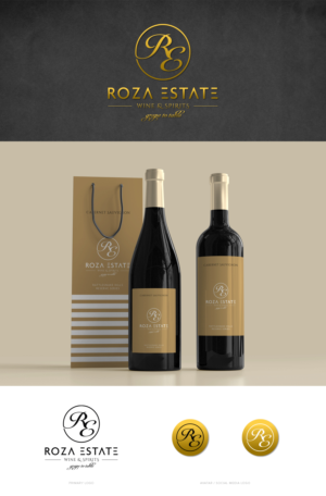 Logo Design by sez_inn for Roza Estates Wine & Spirits | Design #28428285
