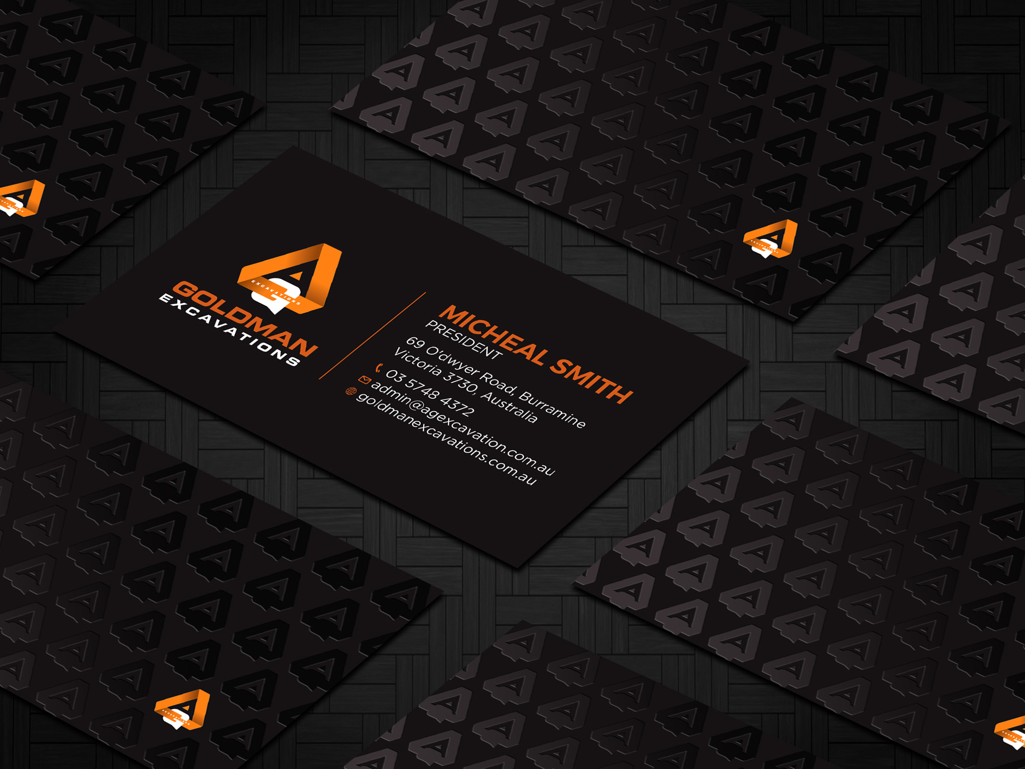 Business Card Design by RENEXIT for GOLDMAN EXCAVATIONS PTY LTD | Design: #28421839