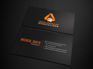 Visitenkarten-Design von RENEXIT für GOLDMAN EXCAVATIONS PTY LTD | Design: #28421840