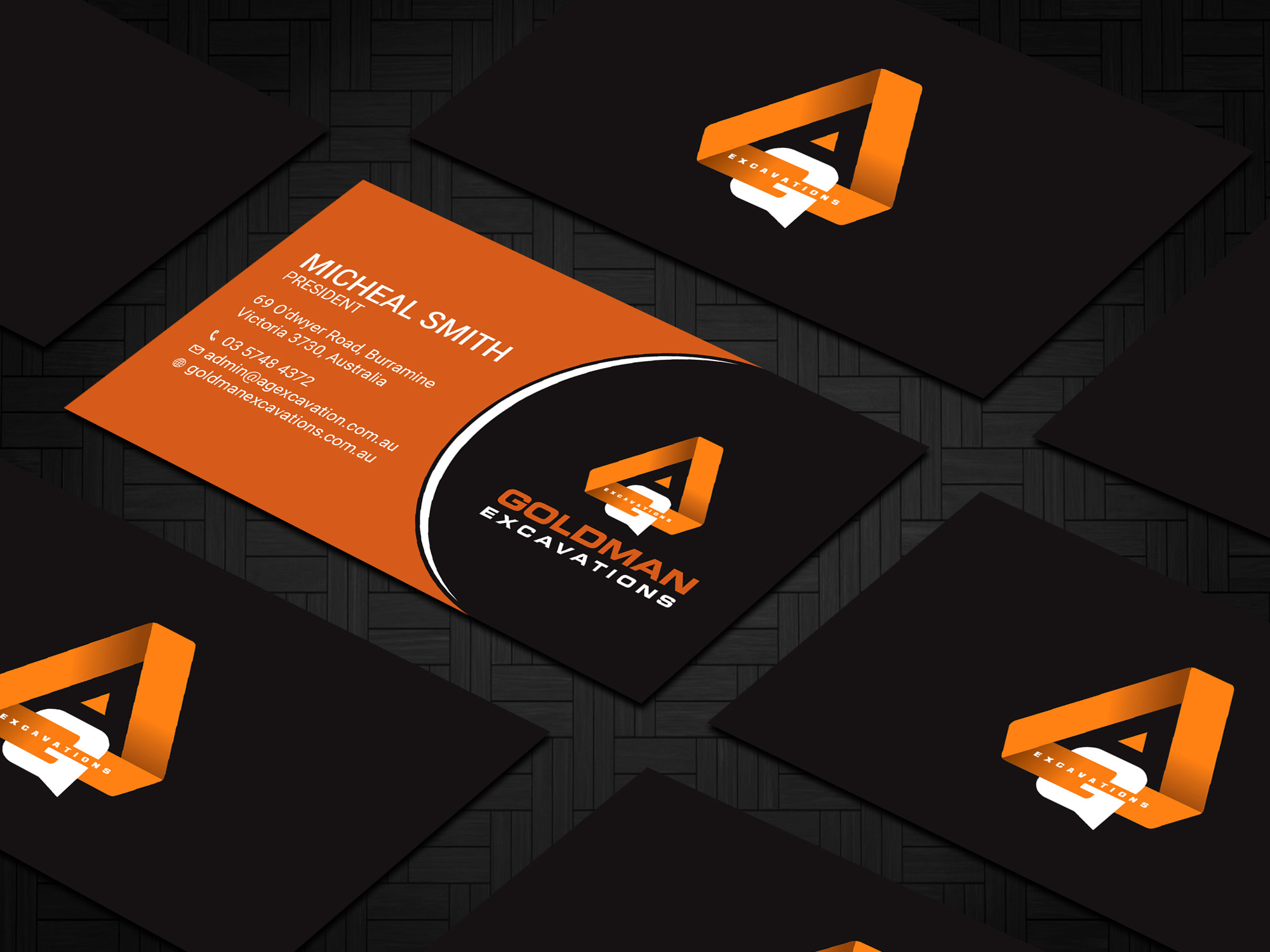 Diseño de Tarjeta de Presentación por RENEXIT para GOLDMAN EXCAVATIONS PTY LTD | Diseño #28421852