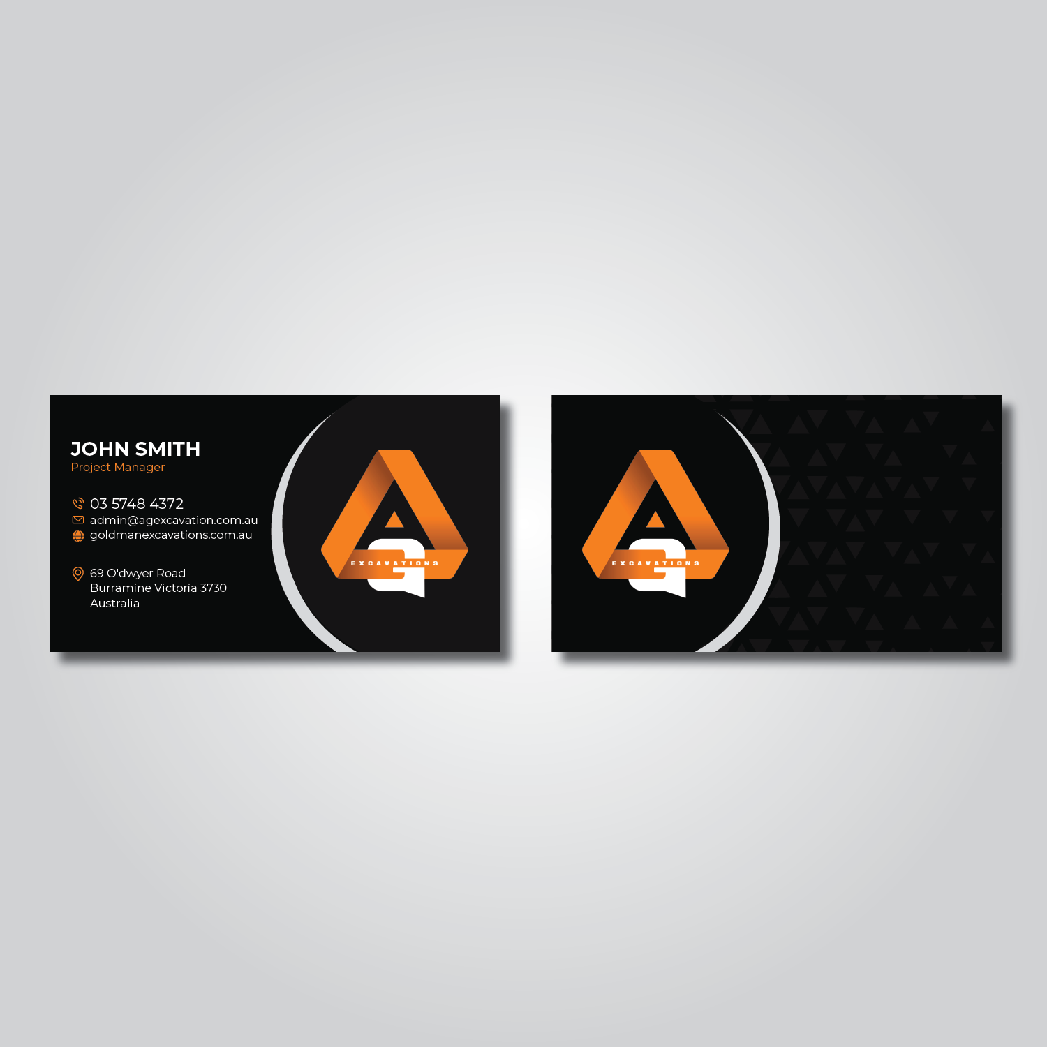Visitenkarten-Design von Verified artistry (Design garden) für GOLDMAN EXCAVATIONS PTY LTD | Design #28445390