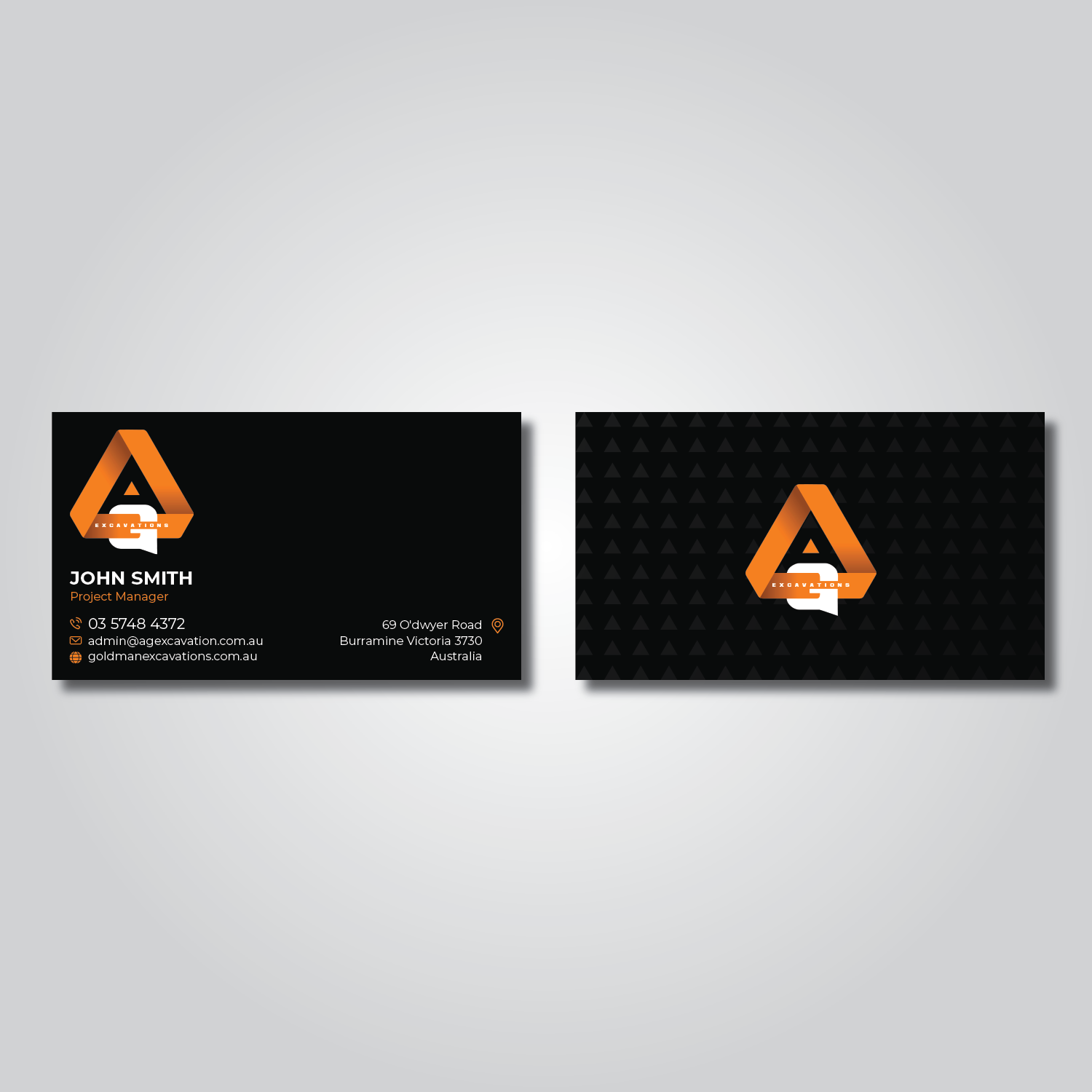 Business Card Design by Verified artistry (Design garden) for GOLDMAN EXCAVATIONS PTY LTD | Design #28445391