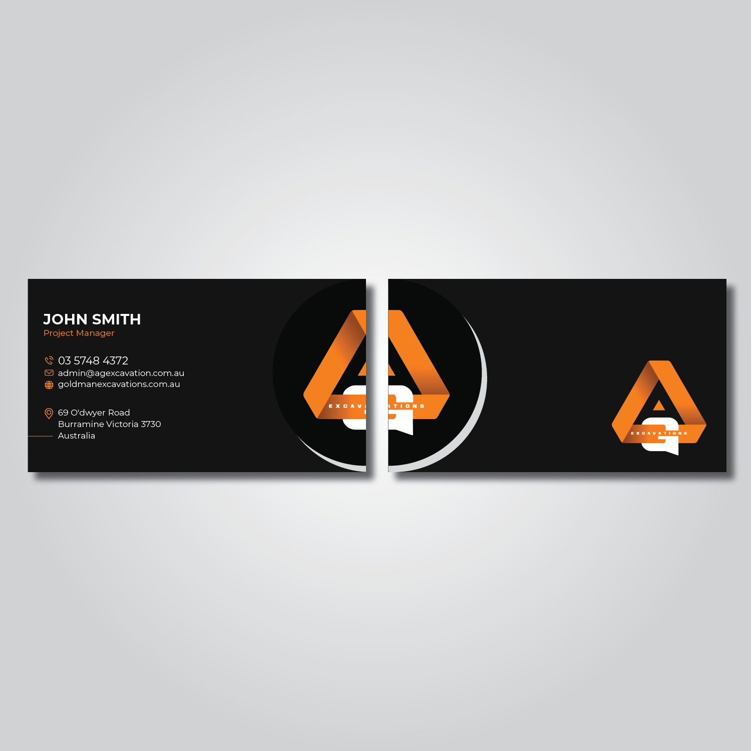 Visitenkarten-Design von Verified artistry (Design garden) für GOLDMAN EXCAVATIONS PTY LTD | Design #28445392